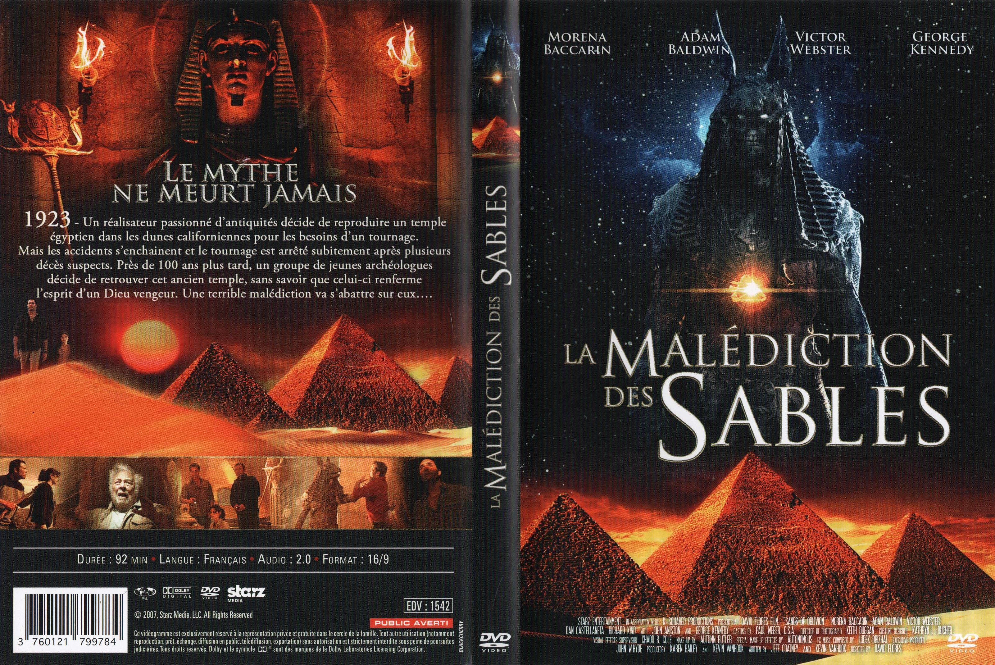 Jaquette DVD La maldiction des sables