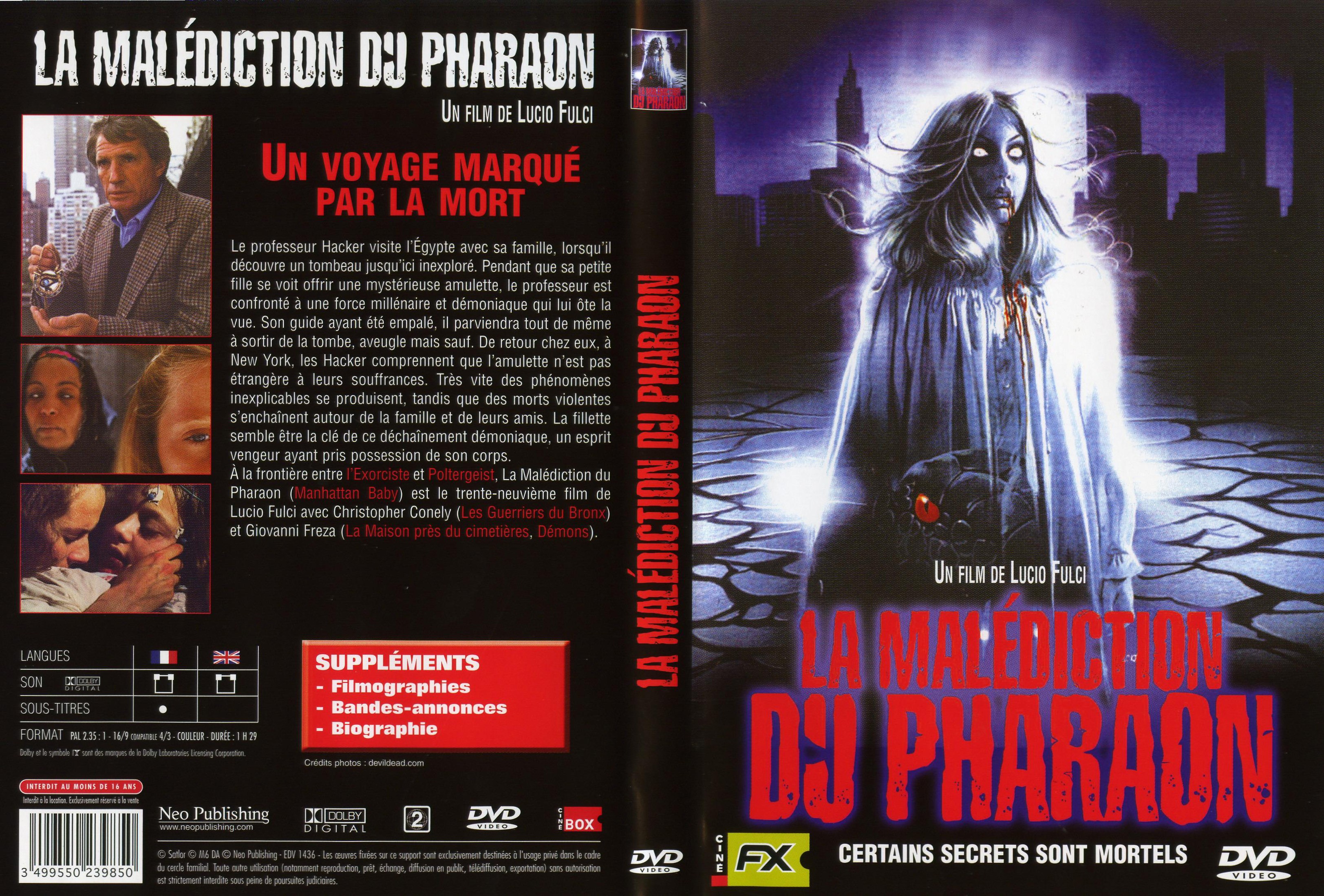 Jaquette DVD La malediction du pharaon