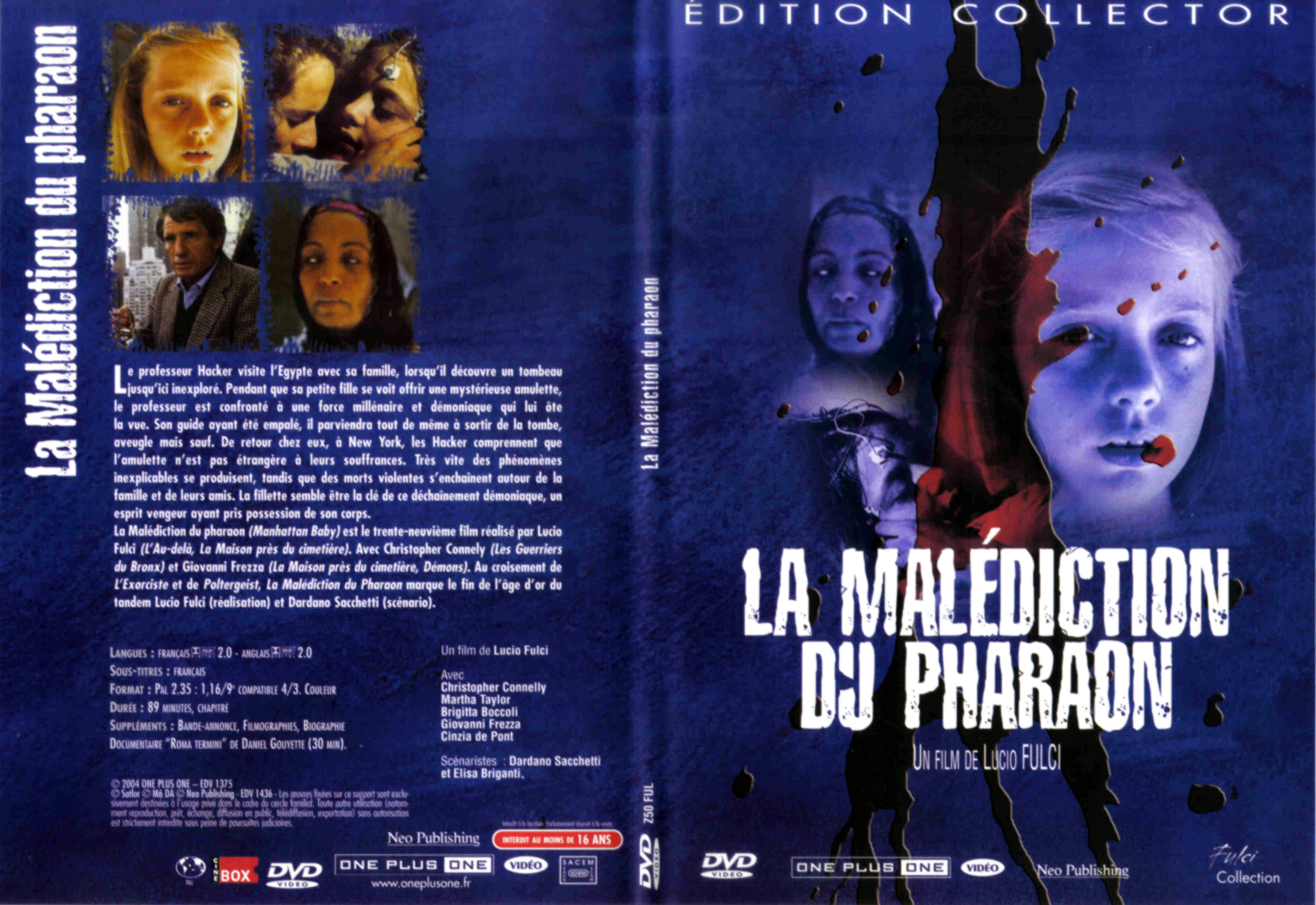 Jaquette DVD La malediction du pharaon v2