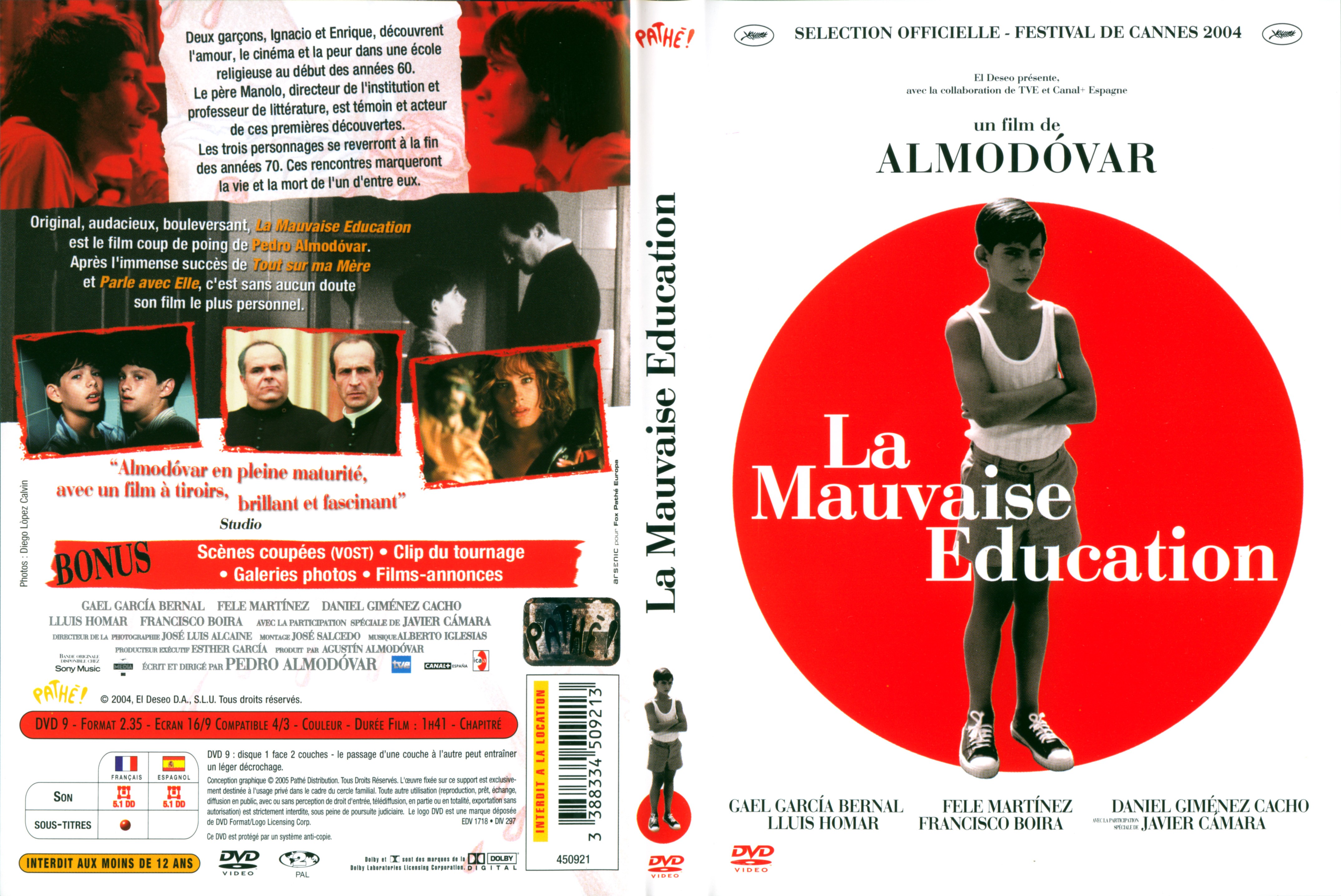 Jaquette DVD La mauvaise ducation