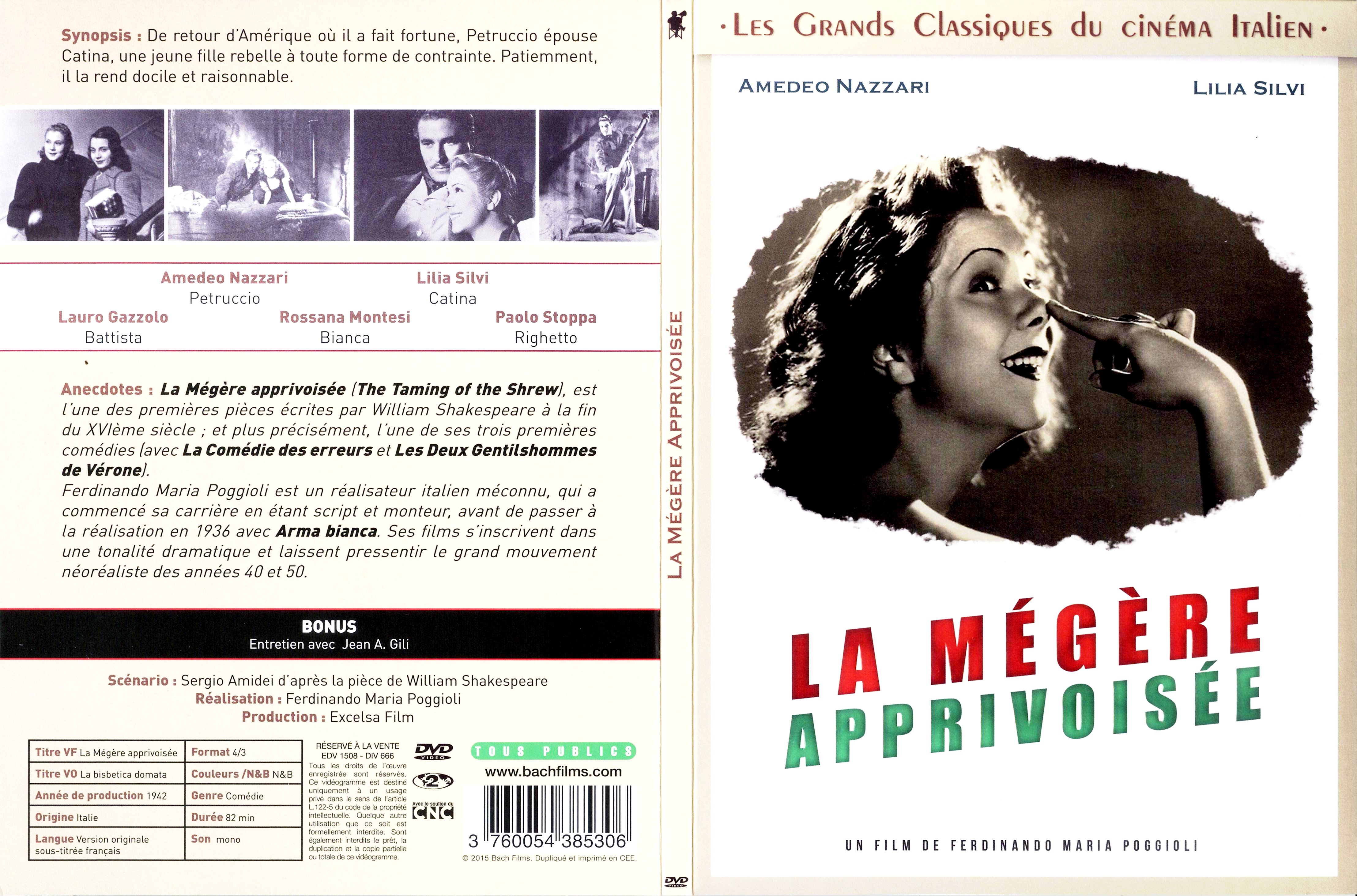 Jaquette DVD La mgre apprivoise (1942)