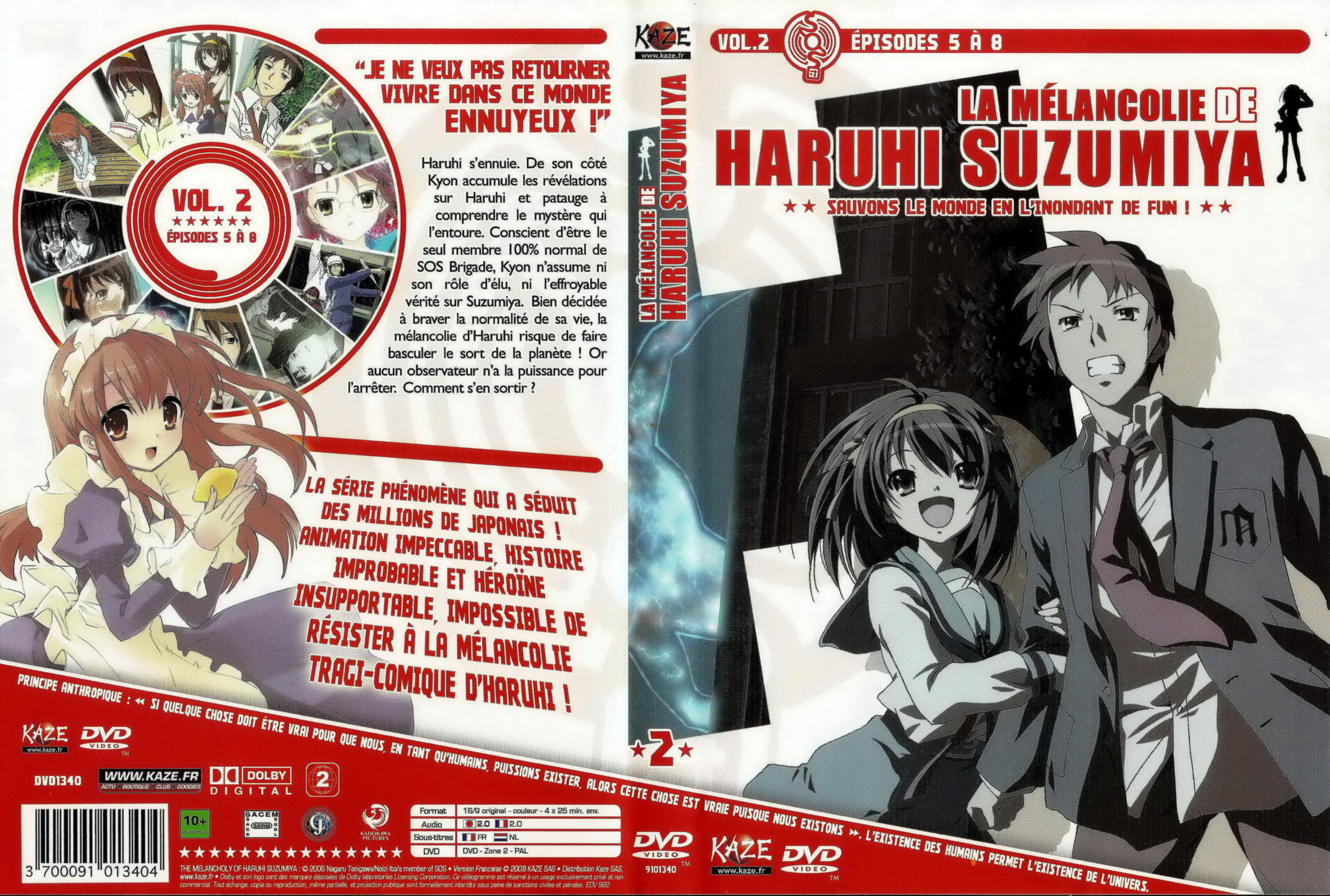 Jaquette DVD La melancolie de Suzumiya Haruhi vol 02