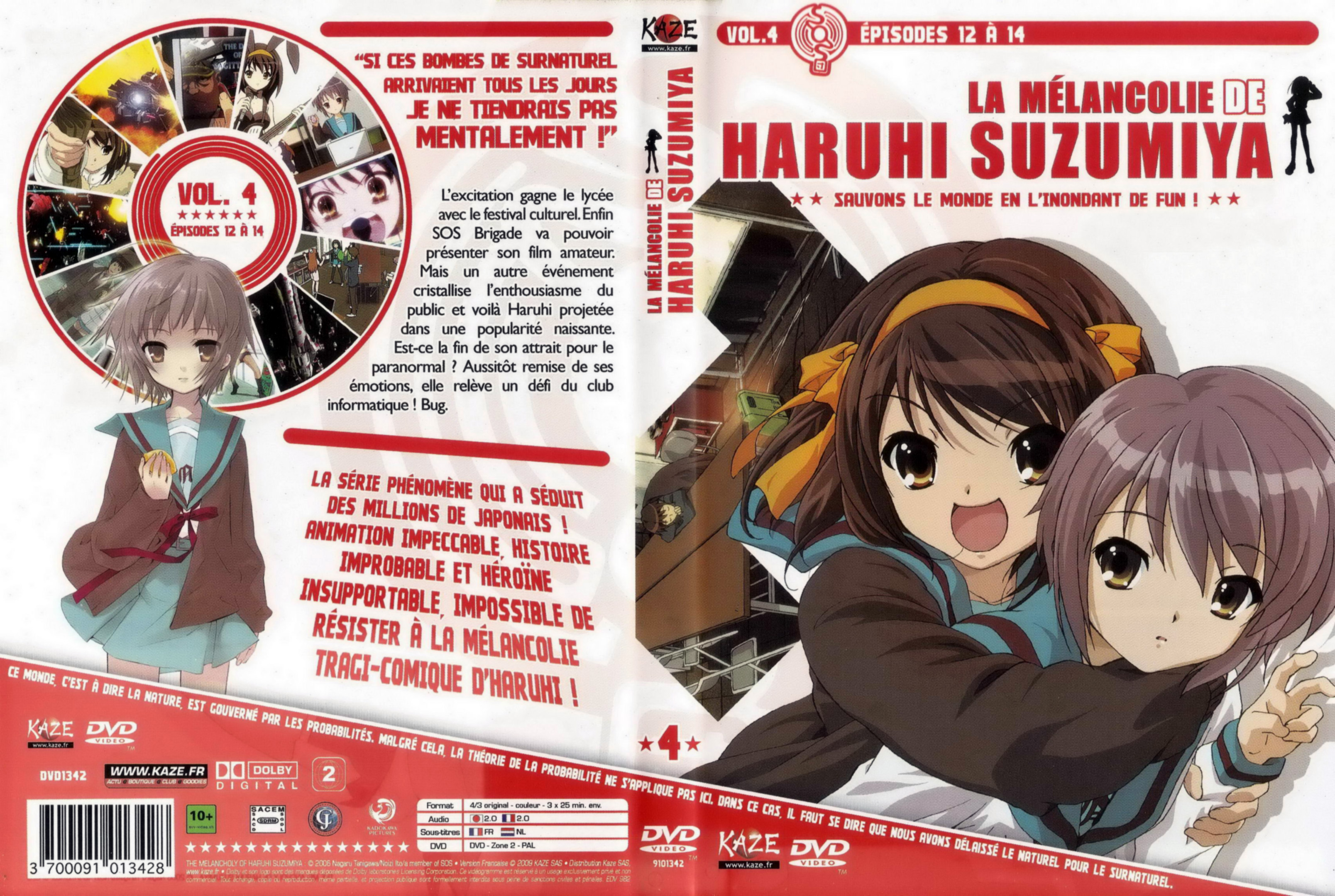 Jaquette DVD La melancolie de Suzumiya Haruhi vol 04
