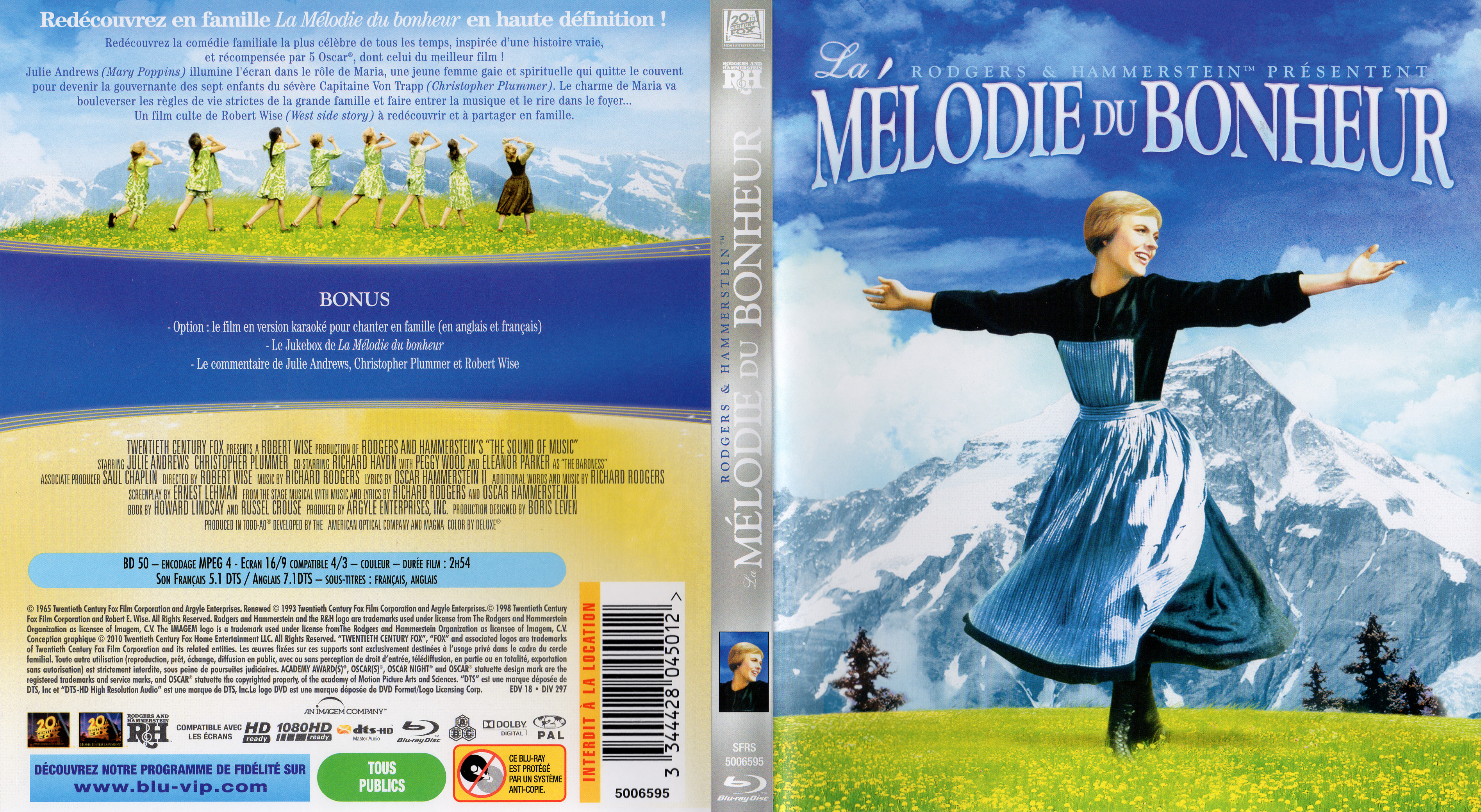 Jaquette DVD La mlodie du bonheur (BLU-RAY)