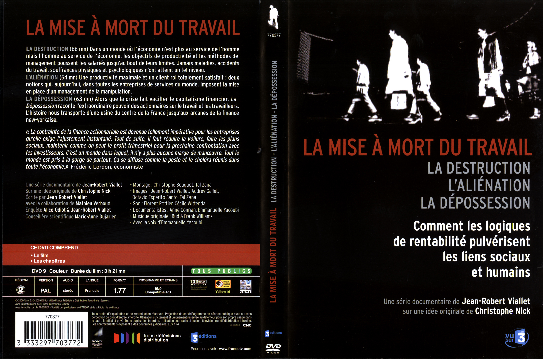 Jaquette DVD La mise  mort du travail