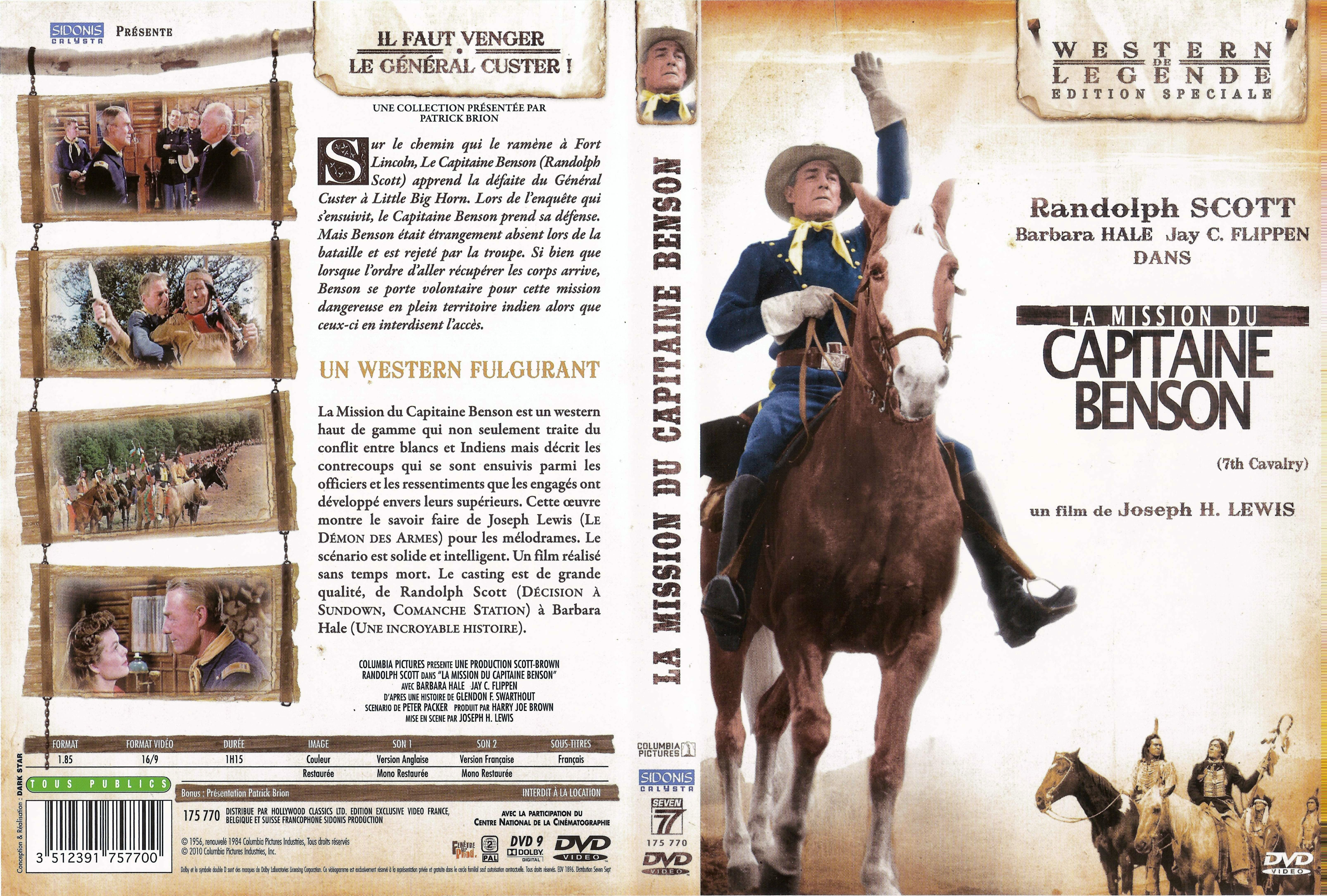 Jaquette DVD La mission du capitaine Benson