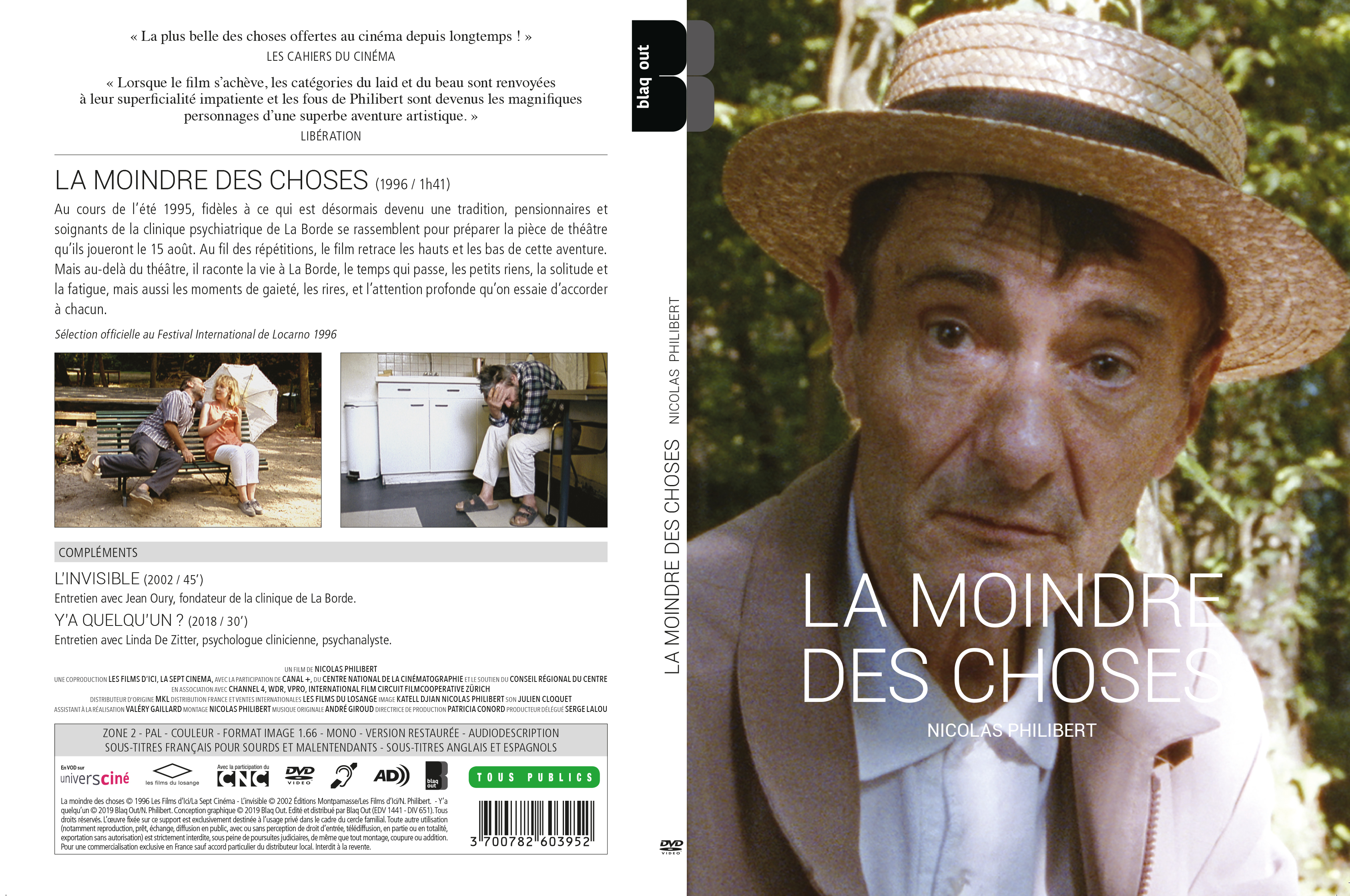 Jaquette DVD La moindre des choses