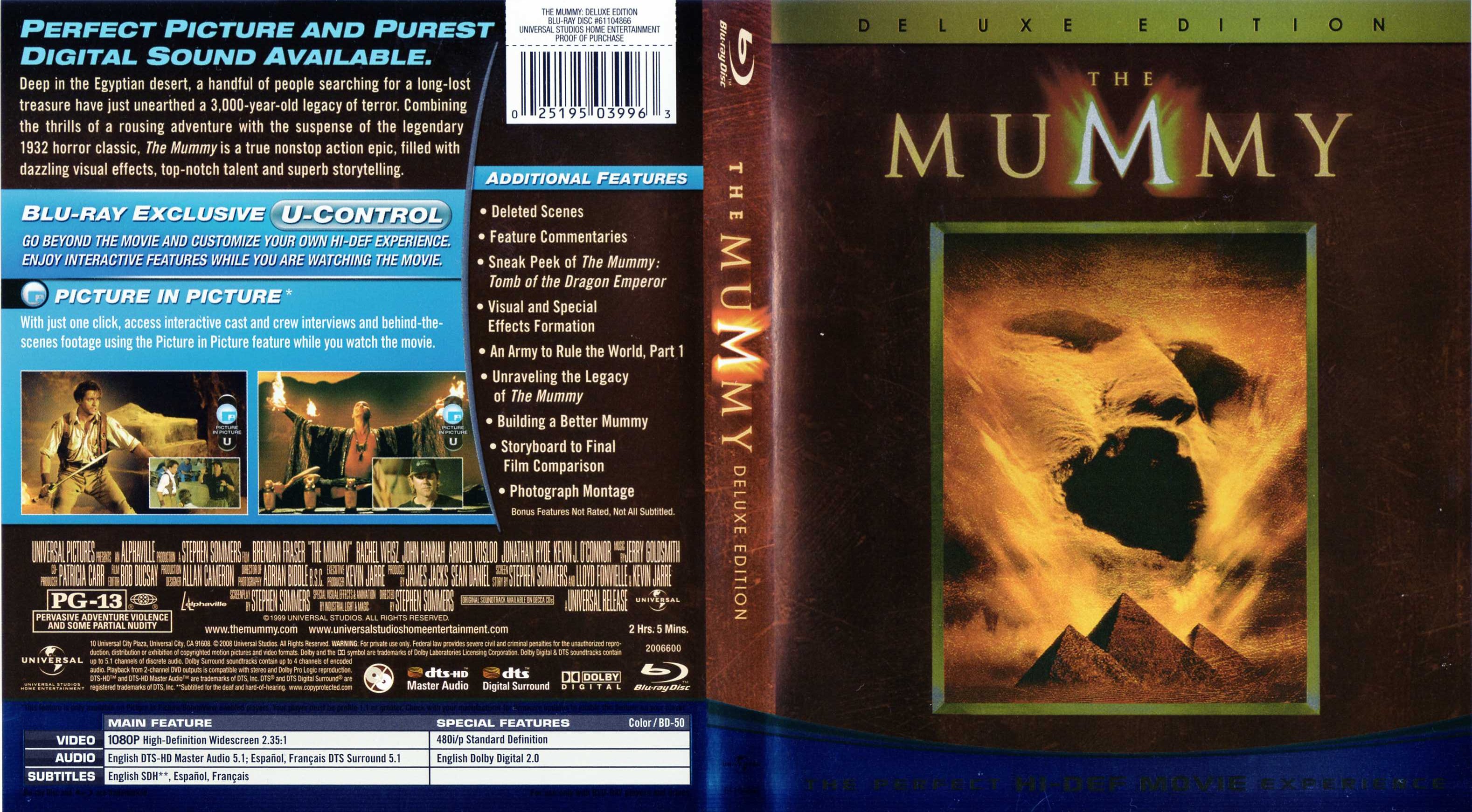 Jaquette DVD La momie (BLU-RAY) Zone 1