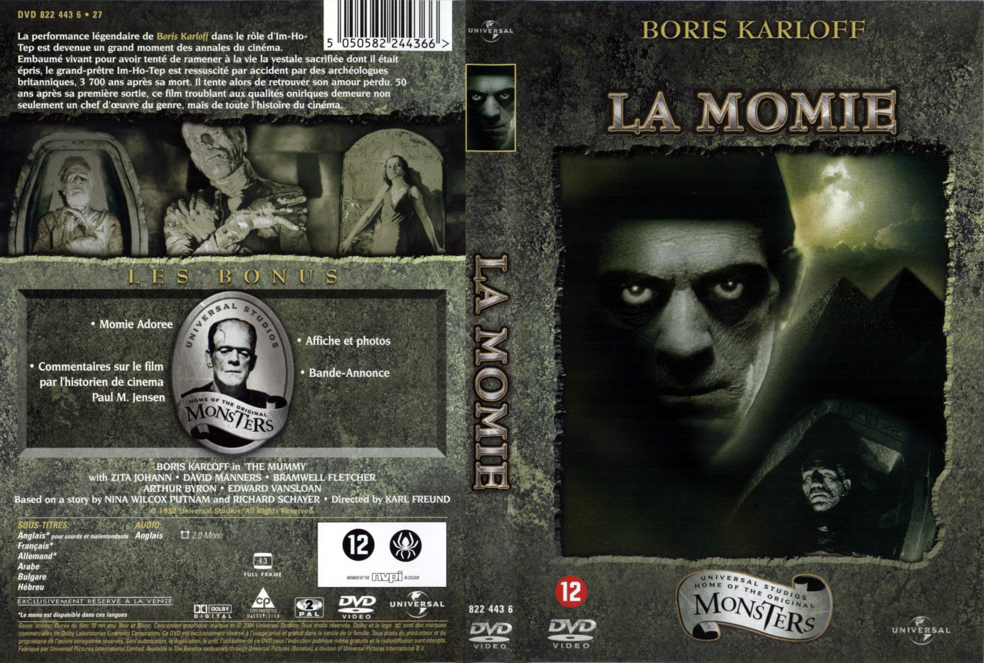 Jaquette DVD La momie (Boris Karloff)