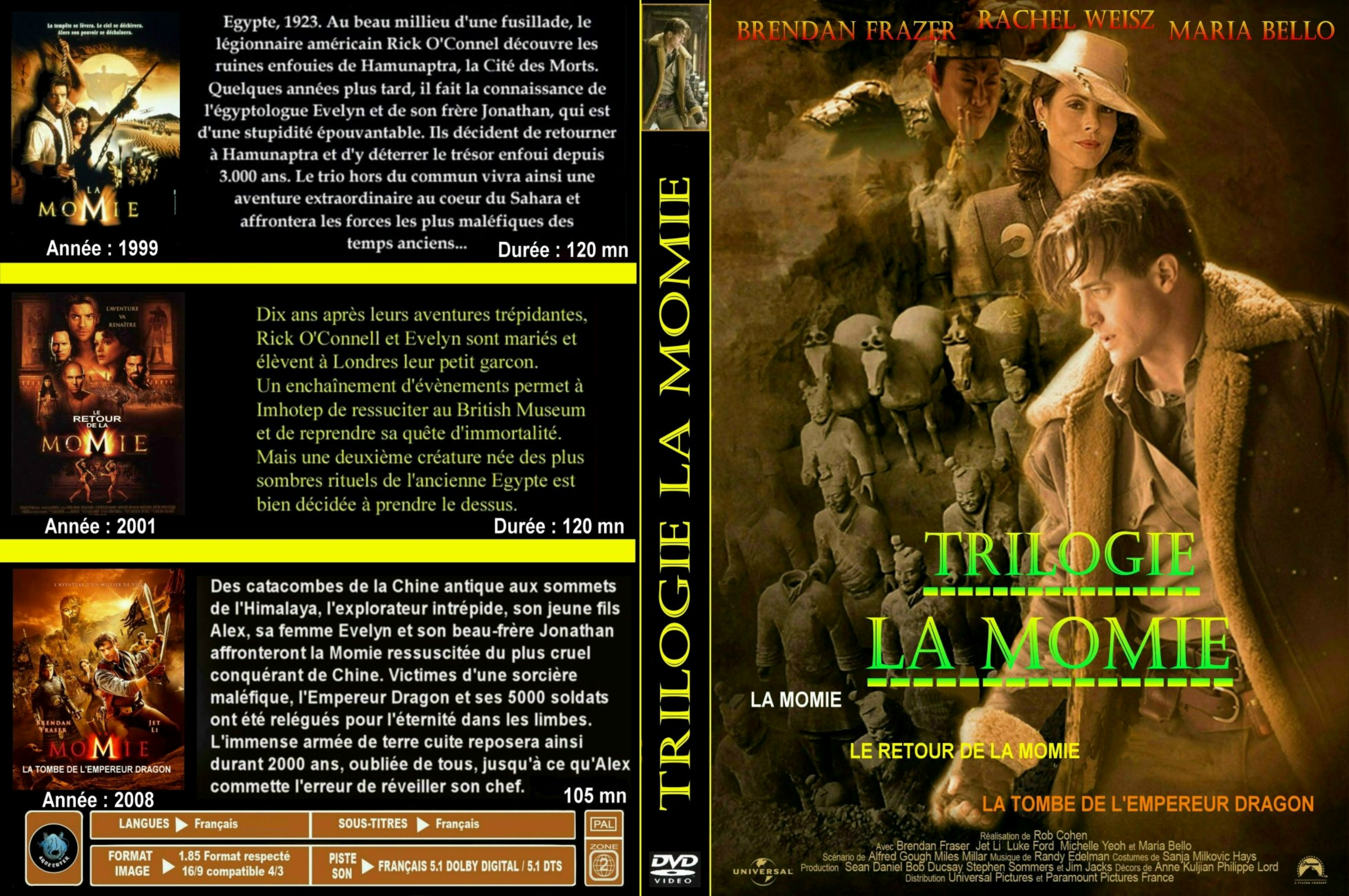 Jaquette DVD La momie (Trilogie) custom