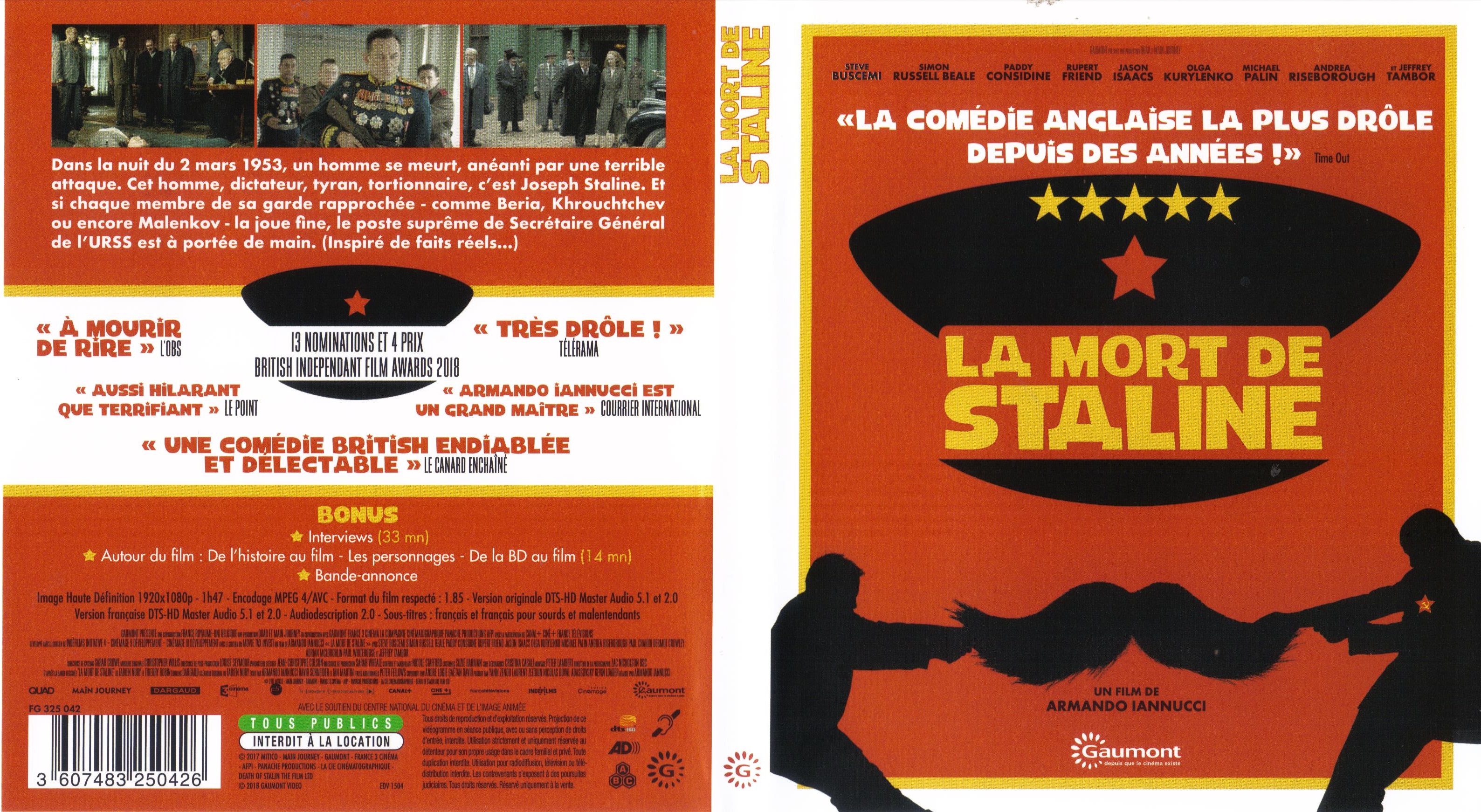 Jaquette DVD La mort de Staline (BLU-RAY)