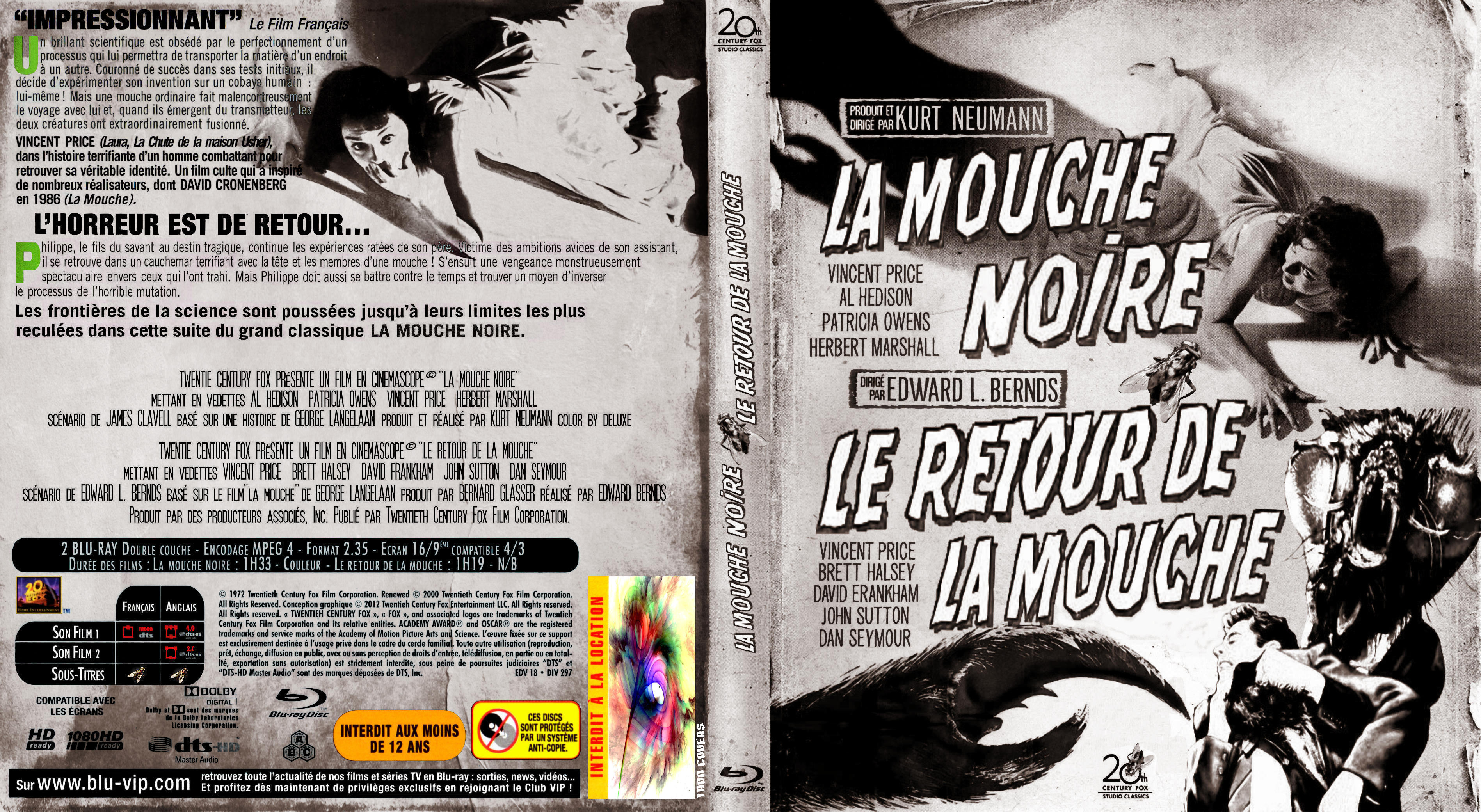 Jaquette DVD La mouche coffret custom 1958-1959 (BLU-RAY)