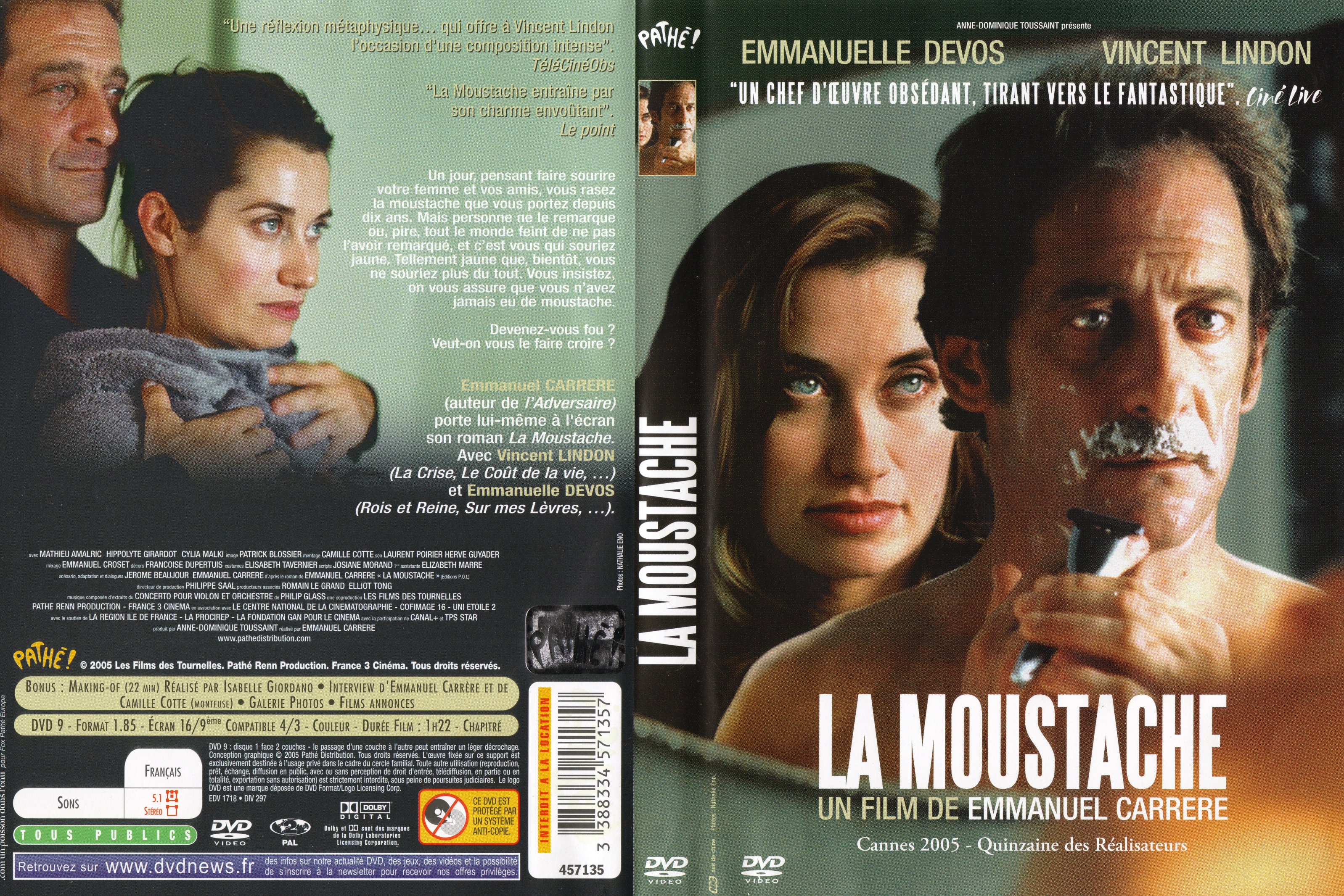 Jaquette DVD La moustache