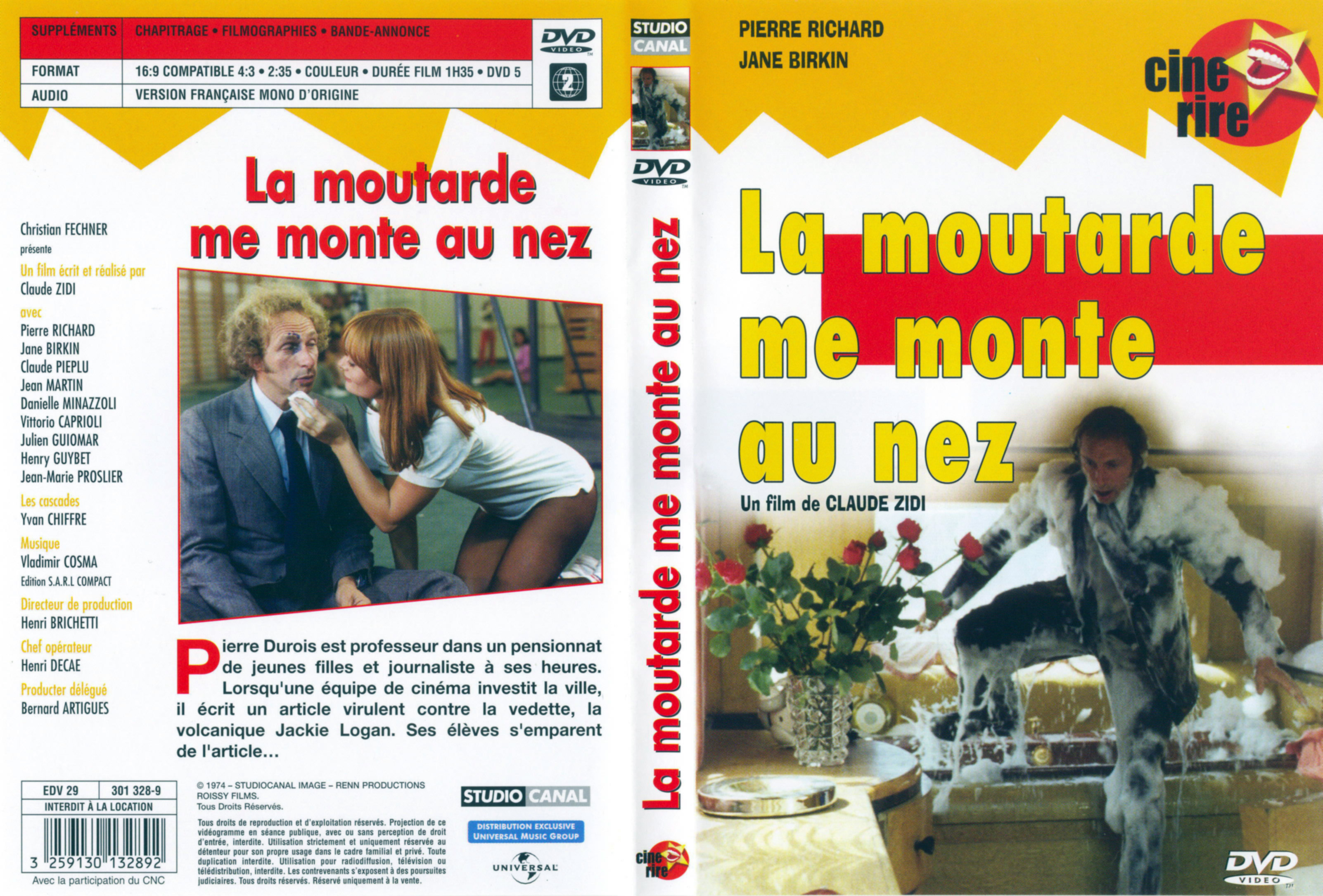 Jaquette DVD La moutarde me monte au nez