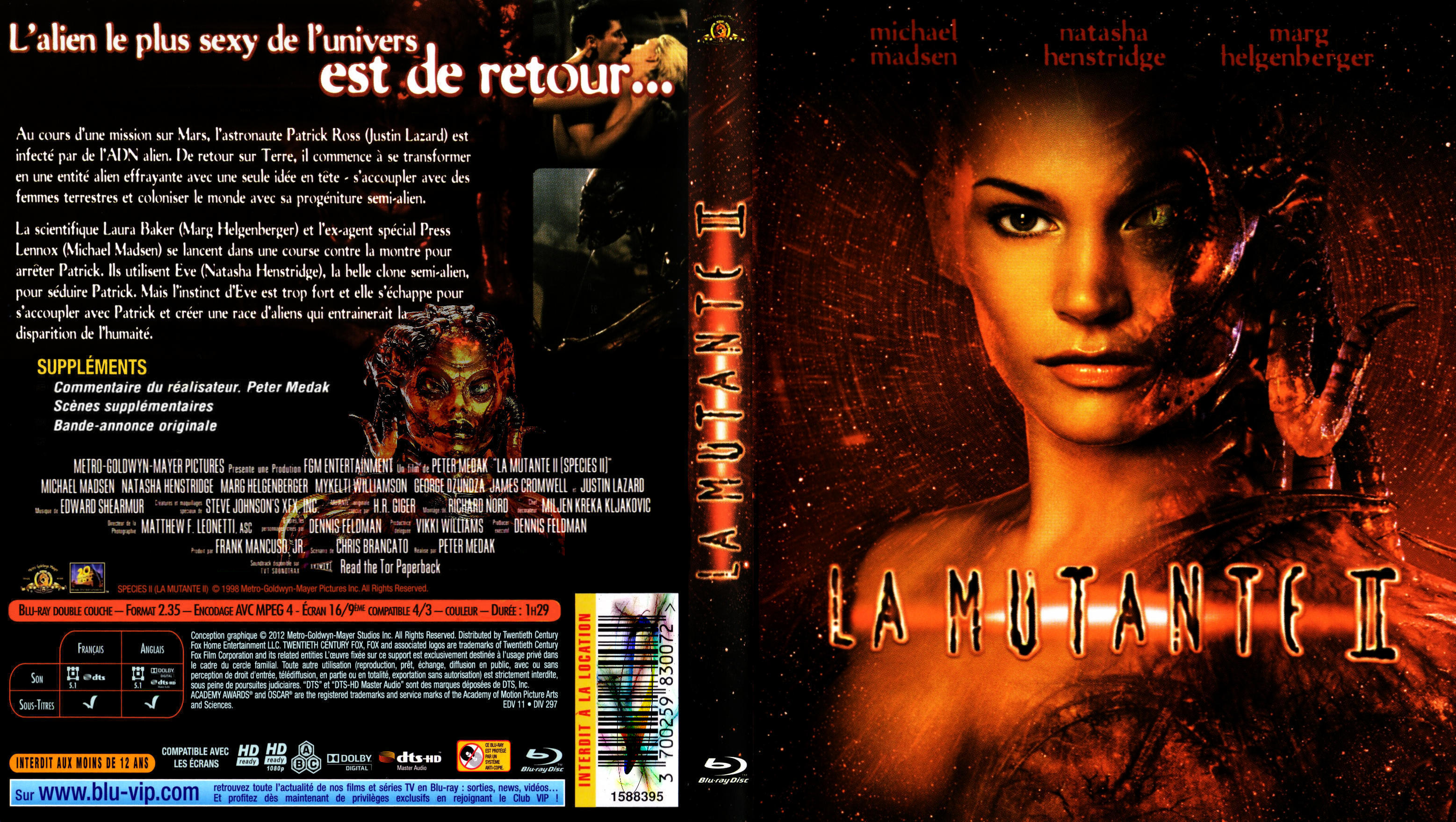 Jaquette DVD La mutante 2 custom (BLU-RAY)