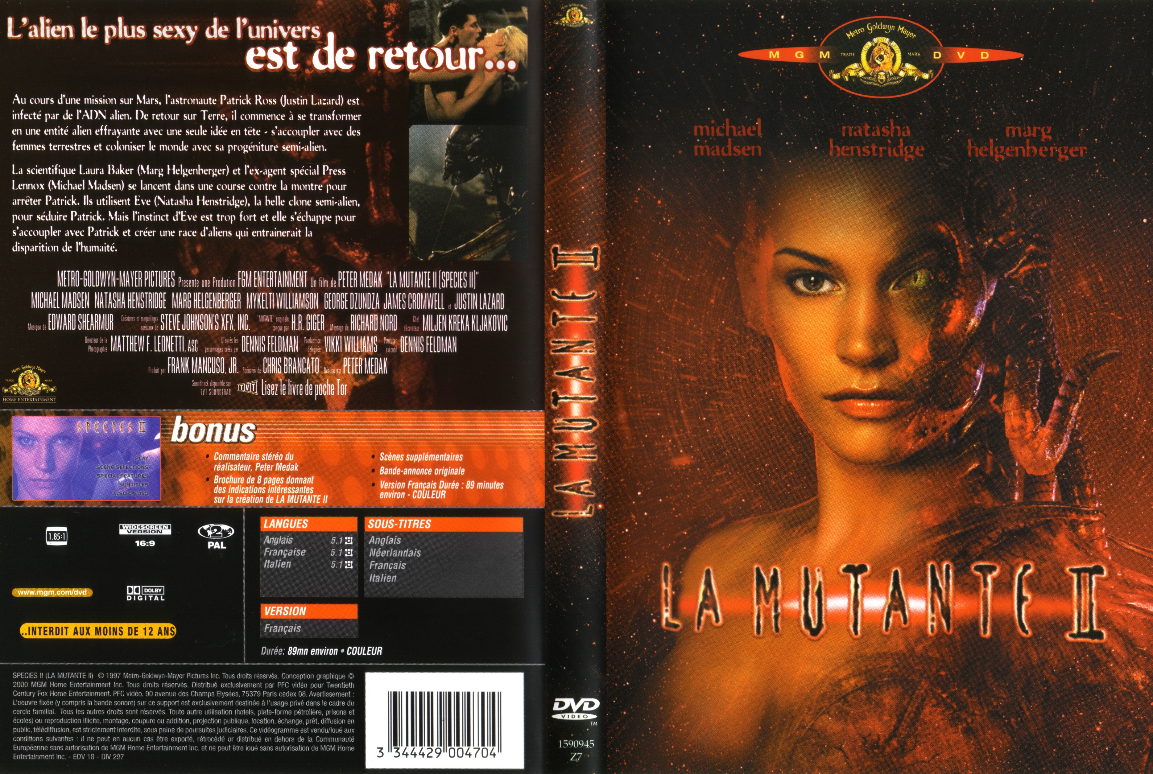 Jaquette DVD La mutante 2 v2