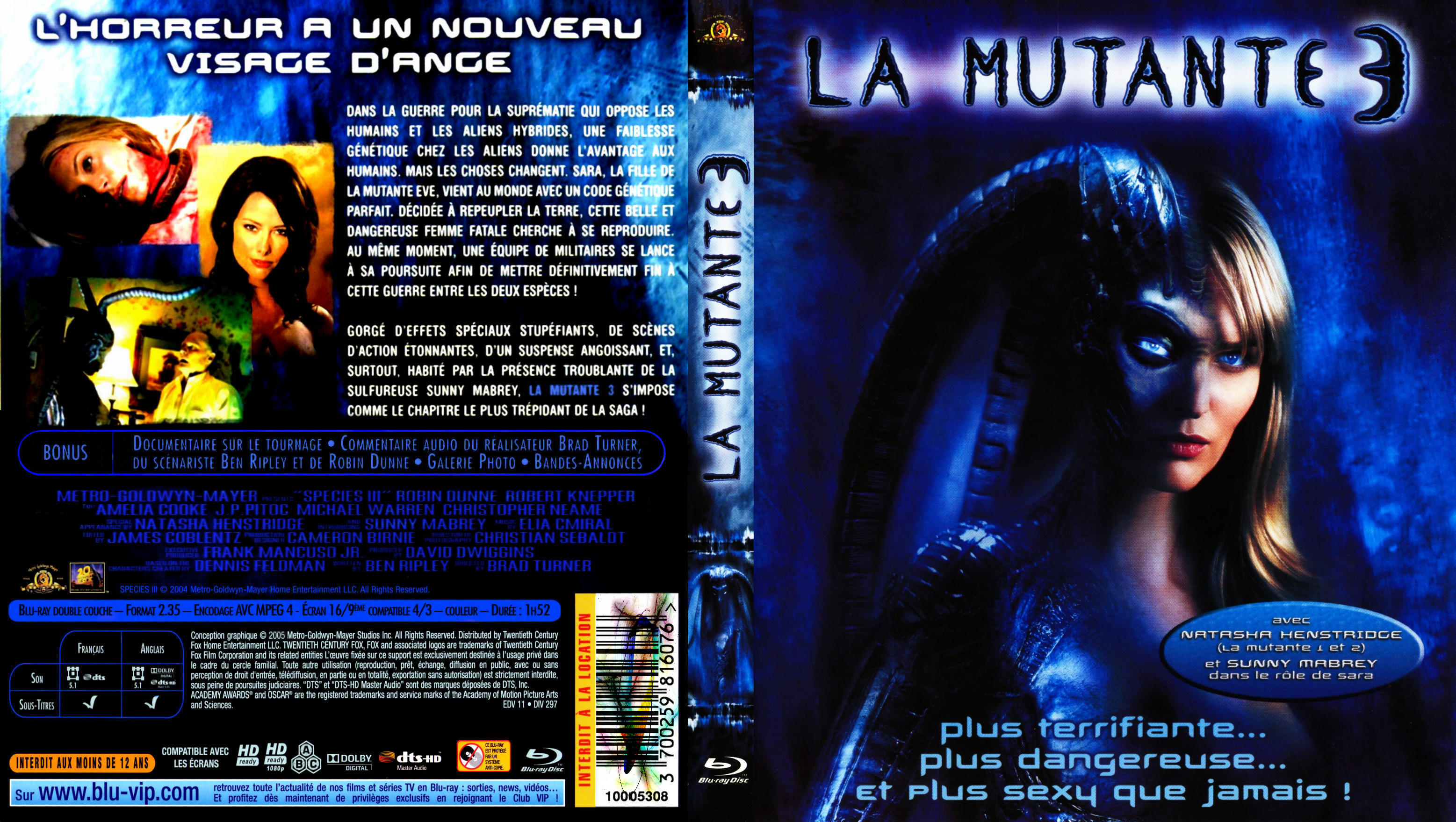 Jaquette DVD La mutante 3 custom (BLU-RAY)