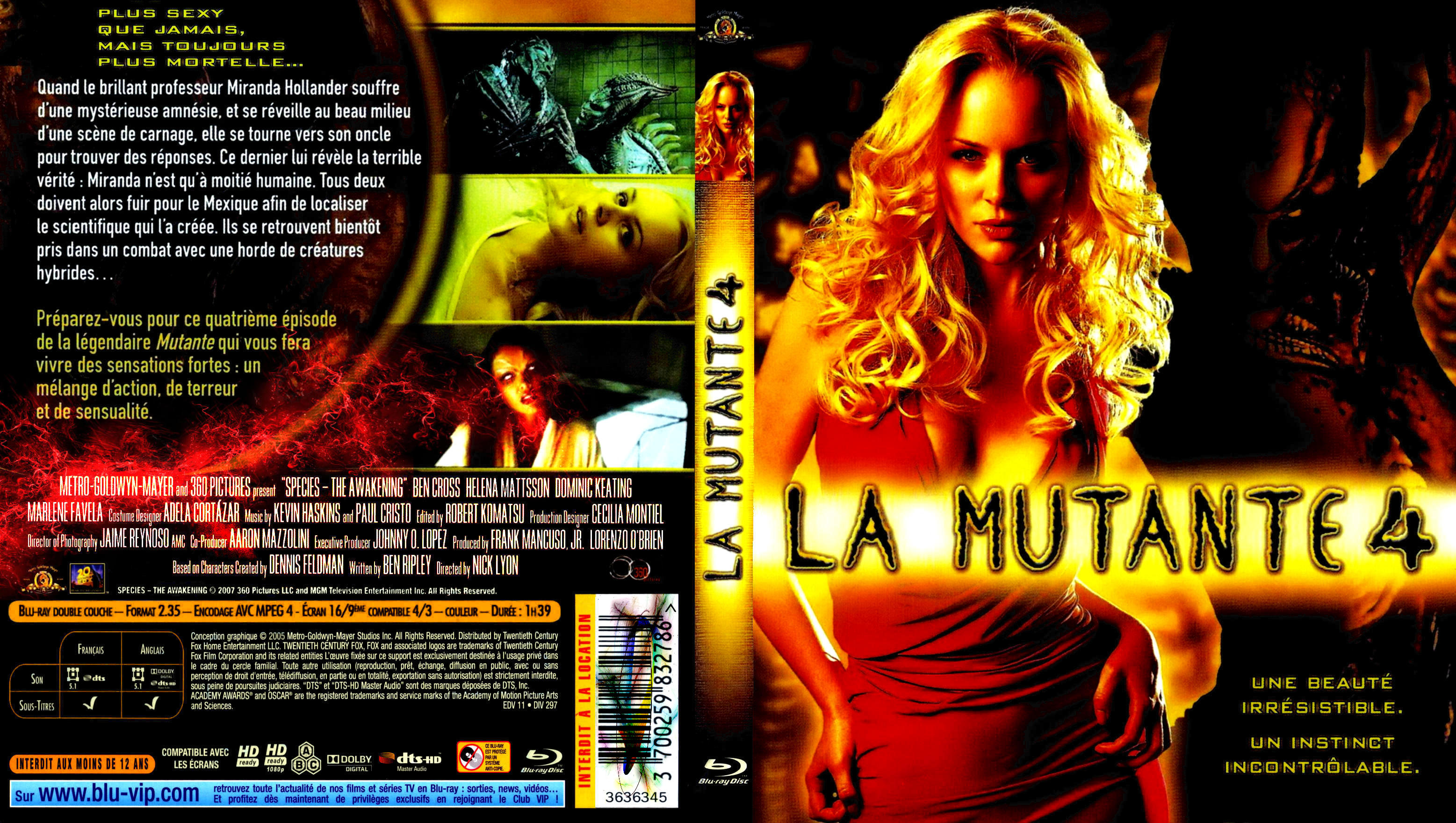 Jaquette DVD La mutante 4 custom (BLU-RAY)