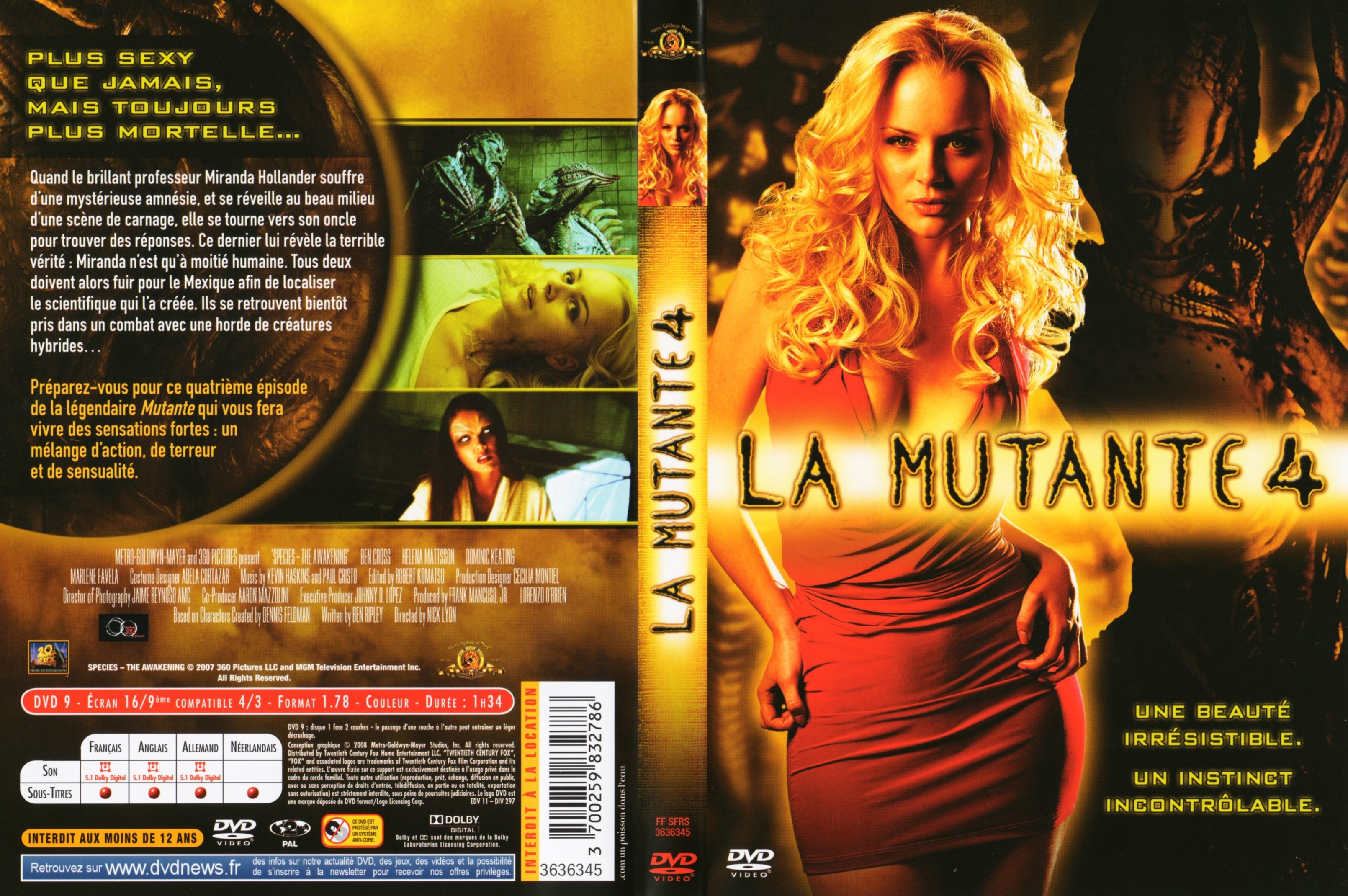 Jaquette DVD La mutante 4 v2
