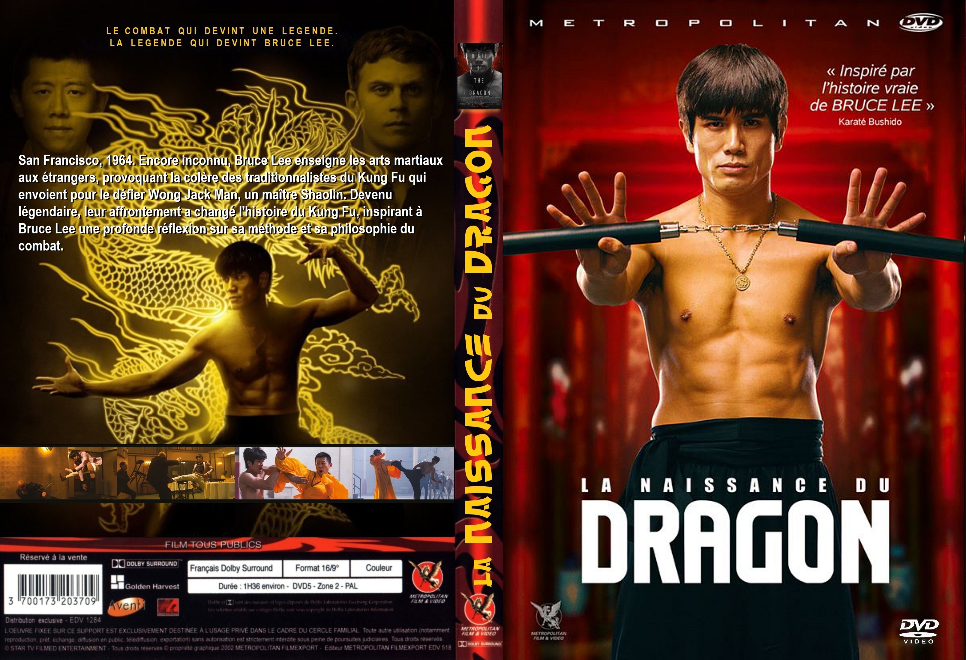 Jaquette DVD La naissance du dragon custom v2