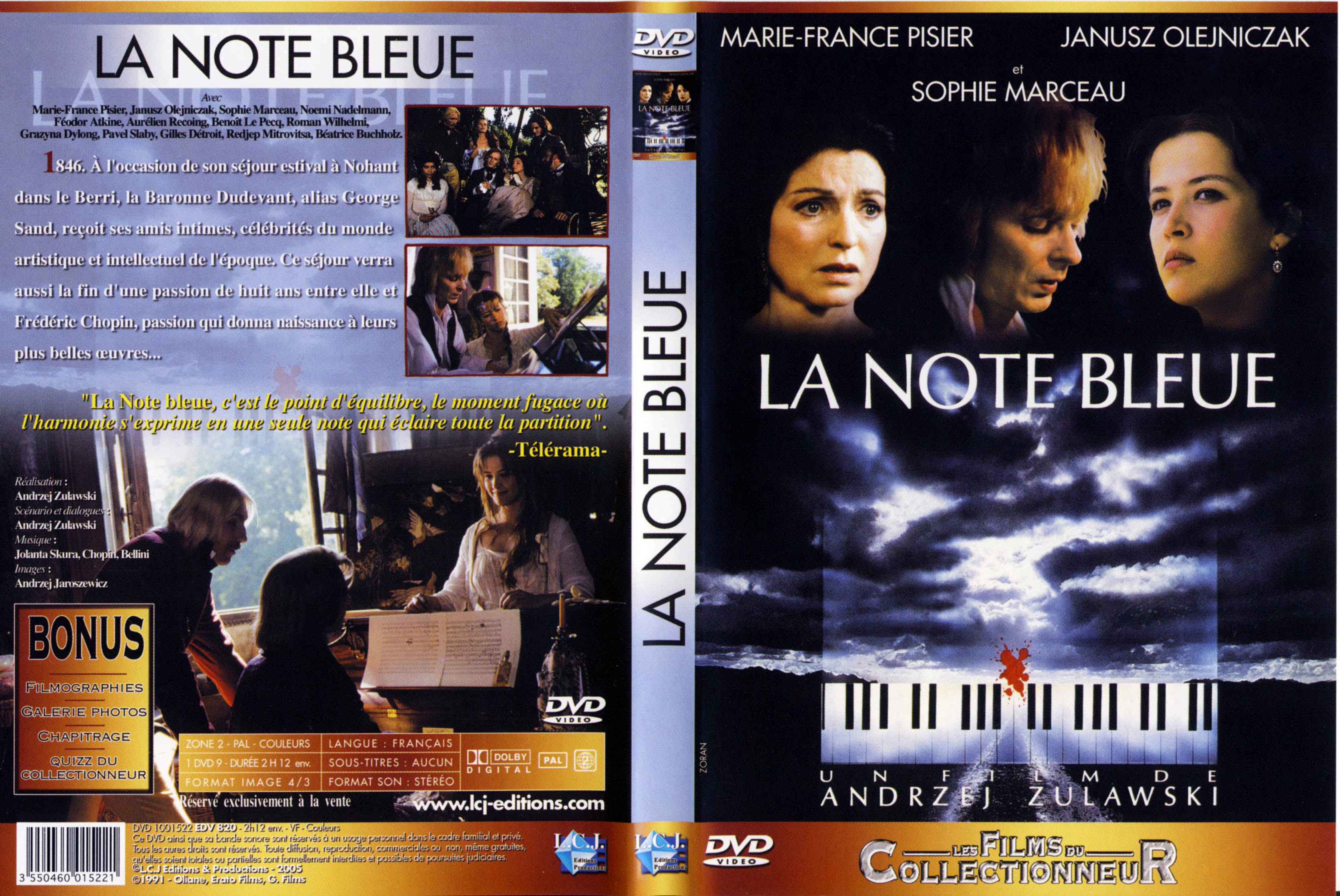 Jaquette DVD La note bleue