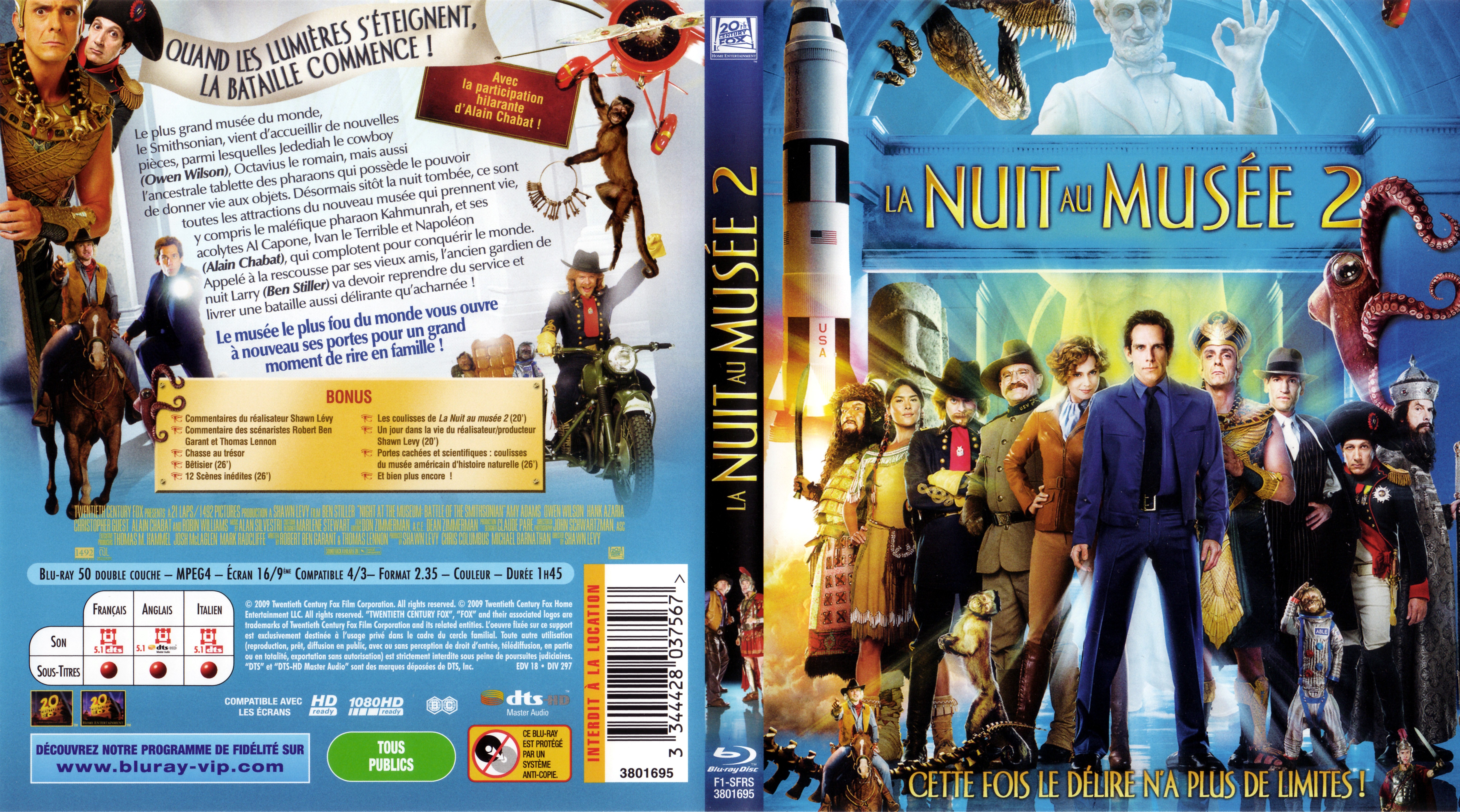 Jaquette DVD La nuit au muse 2 (BLU-RAY)