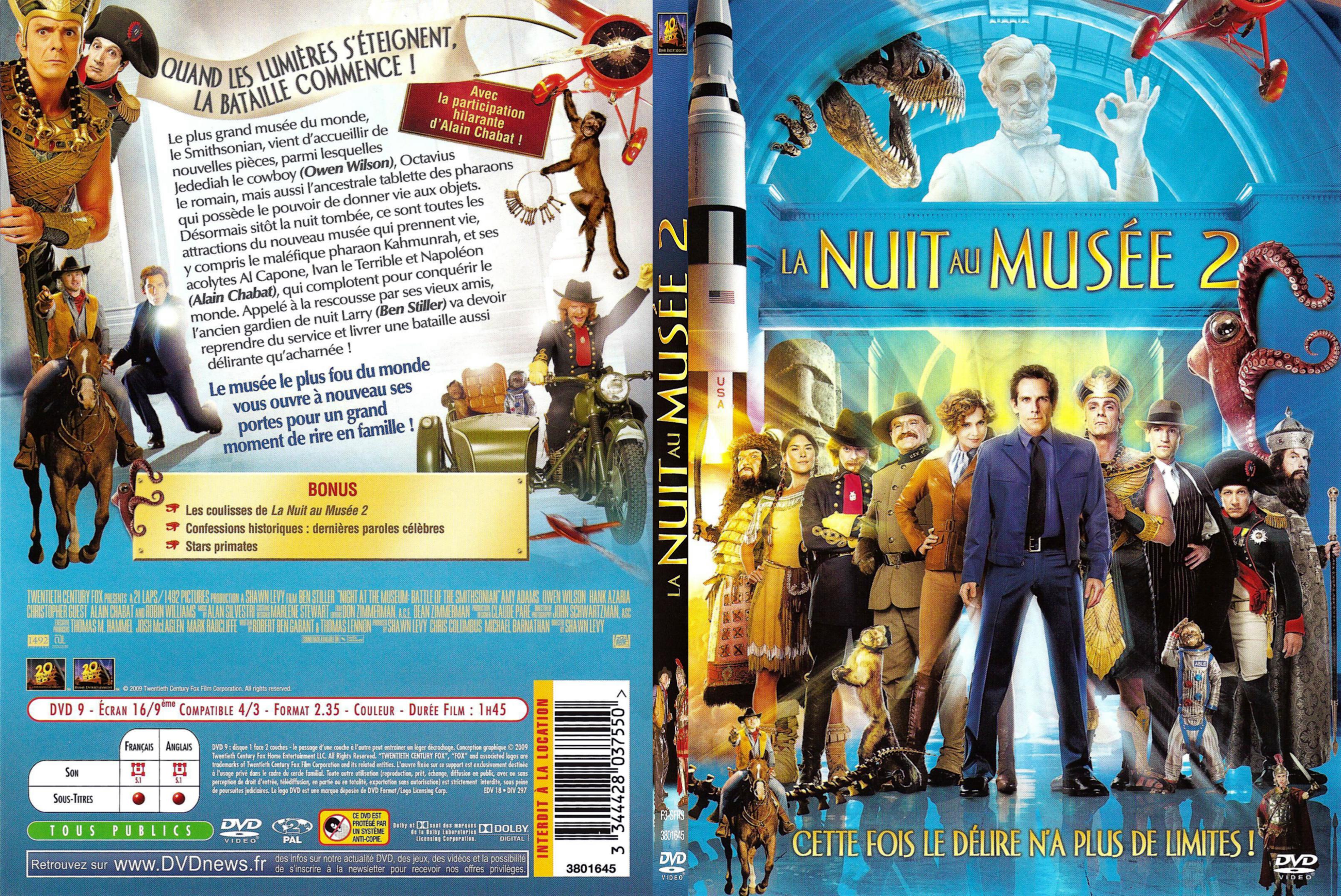 Jaquette DVD La nuit au muse 2 - SLIM