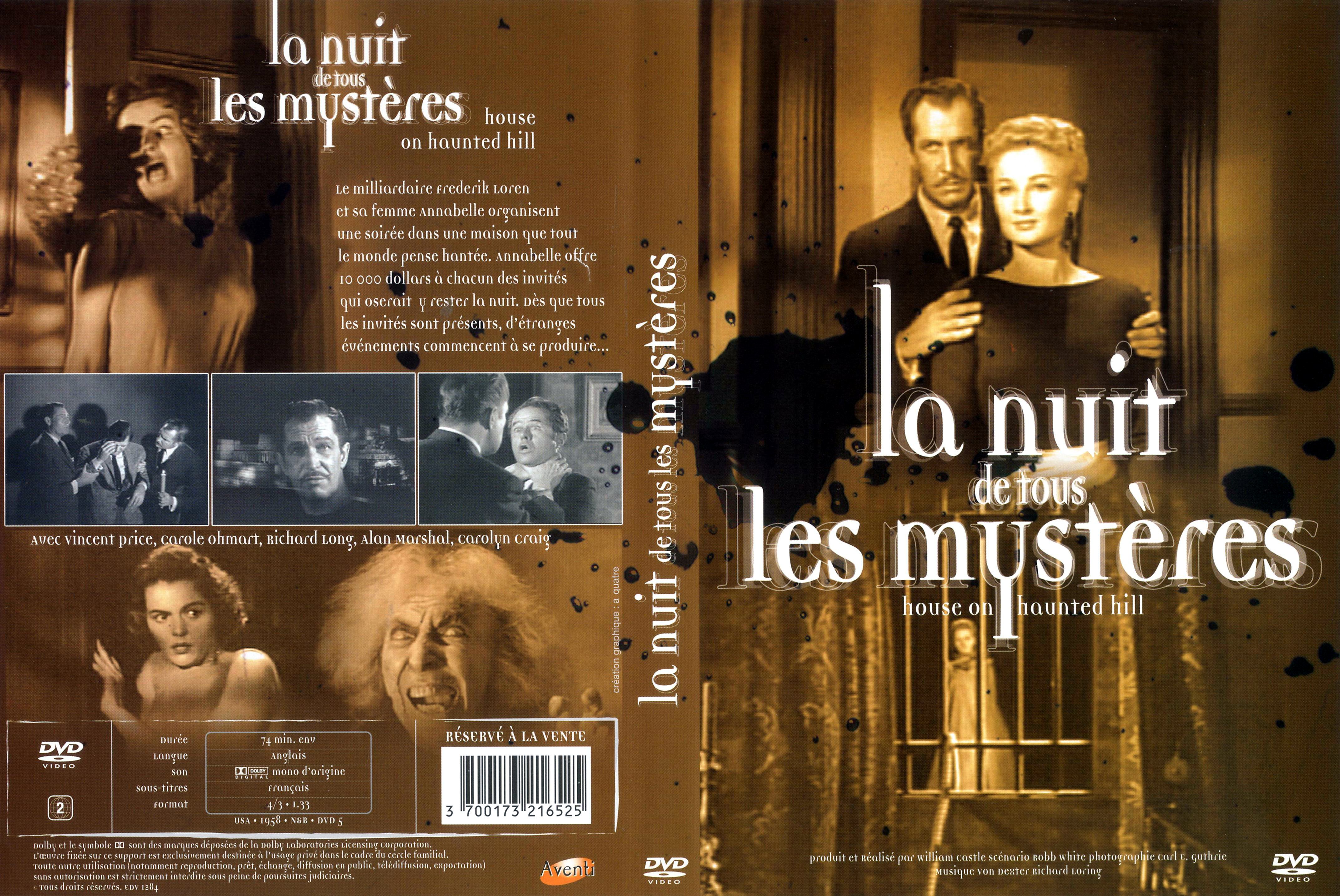 Jaquette DVD La nuit de tous les mystres v2