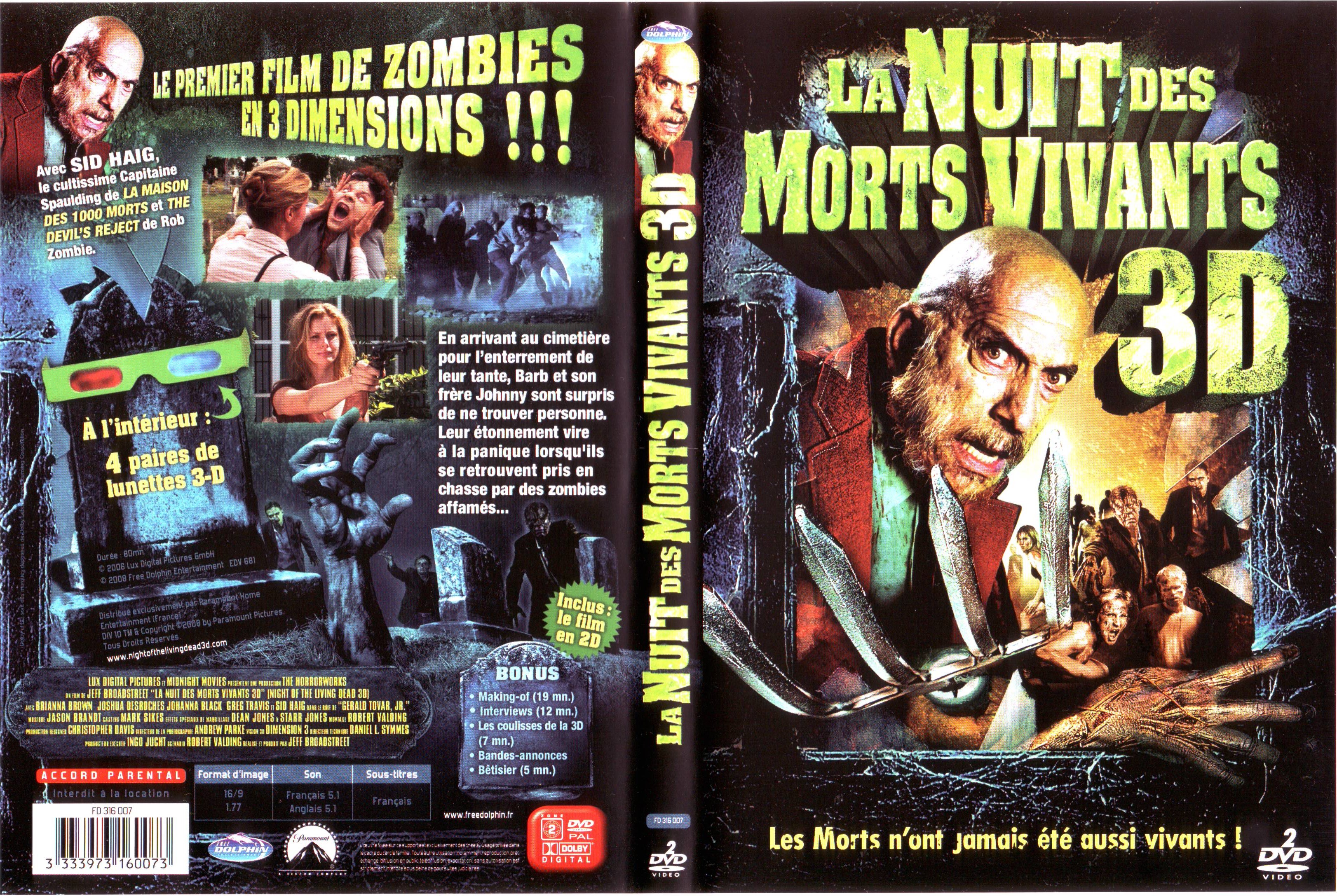 Jaquette DVD La nuit des morts vivants 3D