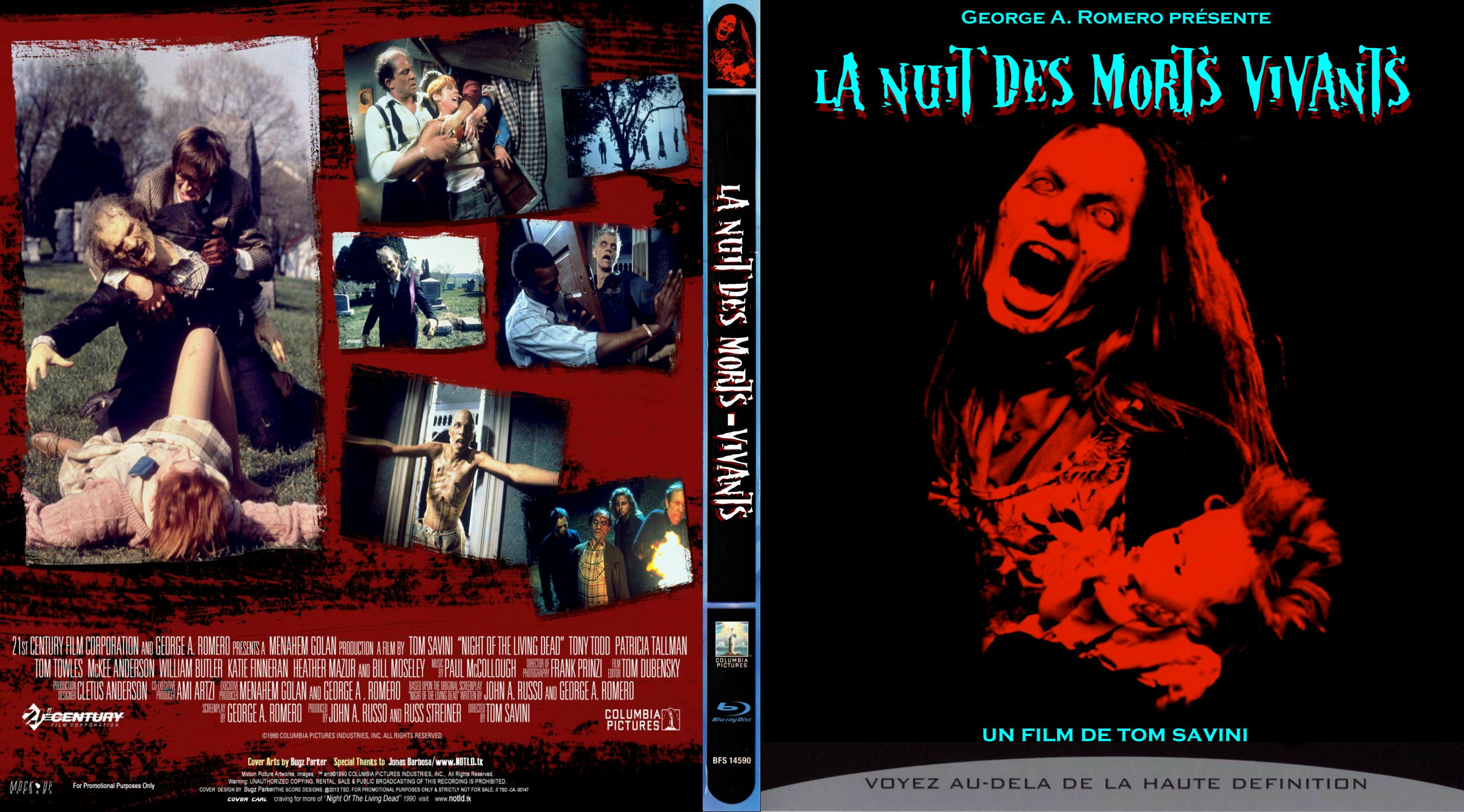 Jaquette DVD La nuit des morts vivants (1990) custom (BLU-RAY)