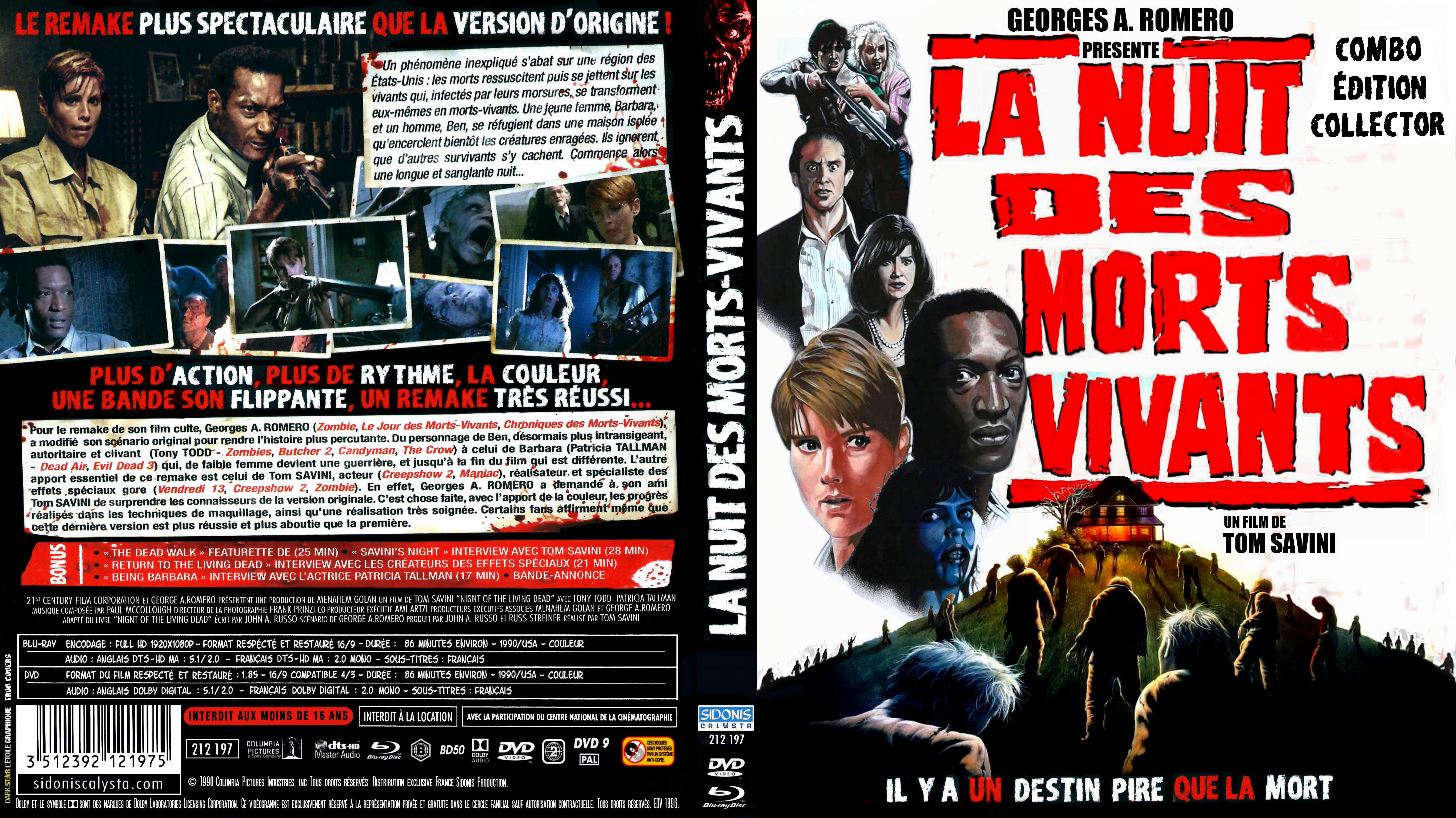 Jaquette DVD La nuit des morts vivants (1990) custom (BLU-RAY) v2