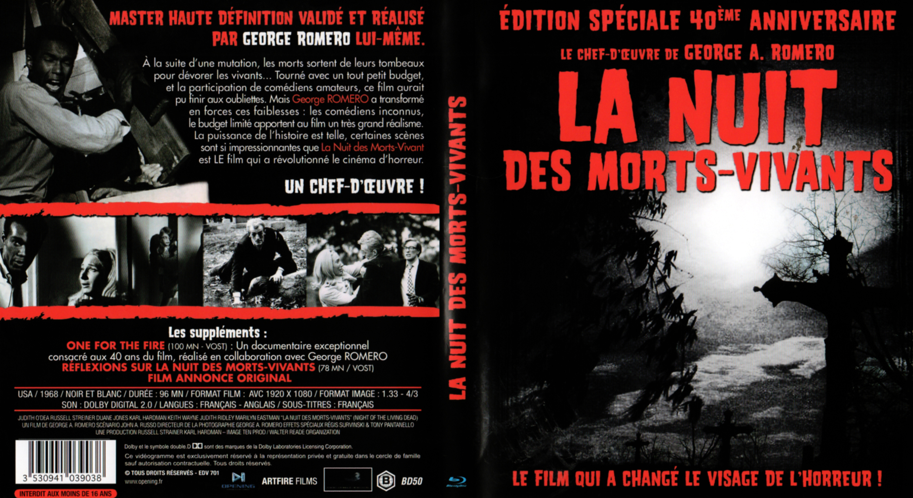 Jaquette DVD La nuit des morts-vivants (BLU-RAY)