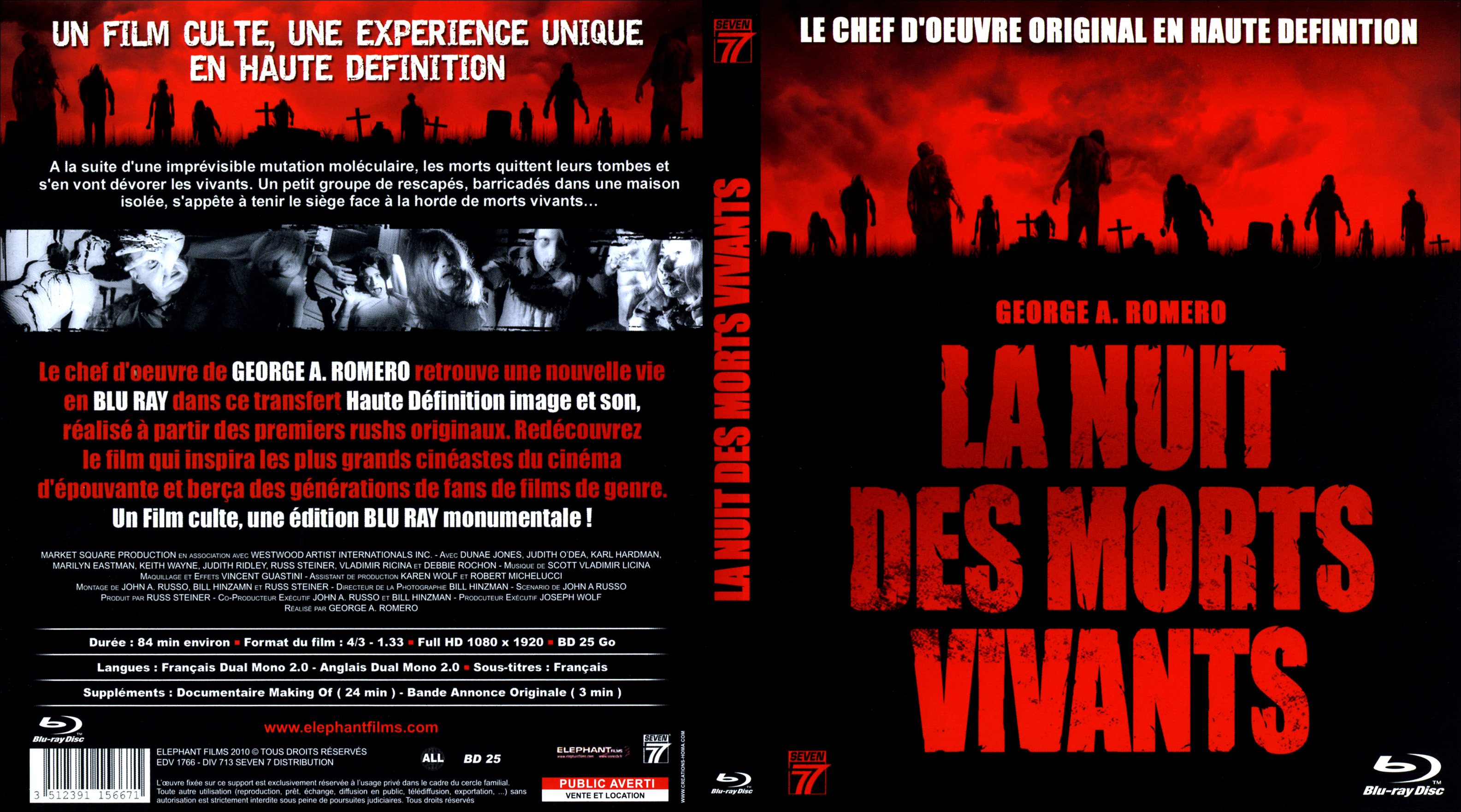 Jaquette DVD La nuit des morts-vivants (BLU-RAY) v2