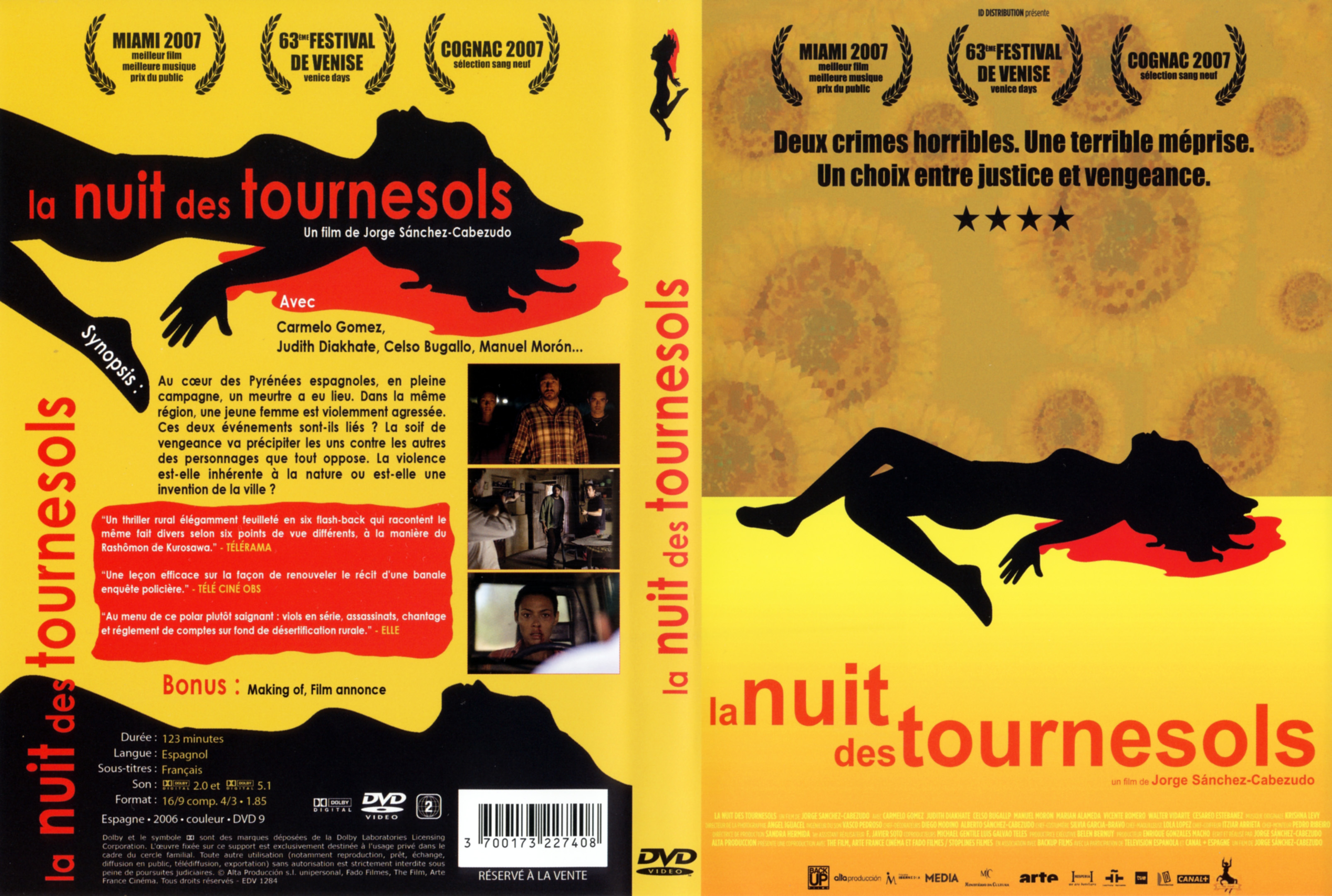 Jaquette DVD La nuit des tournesols