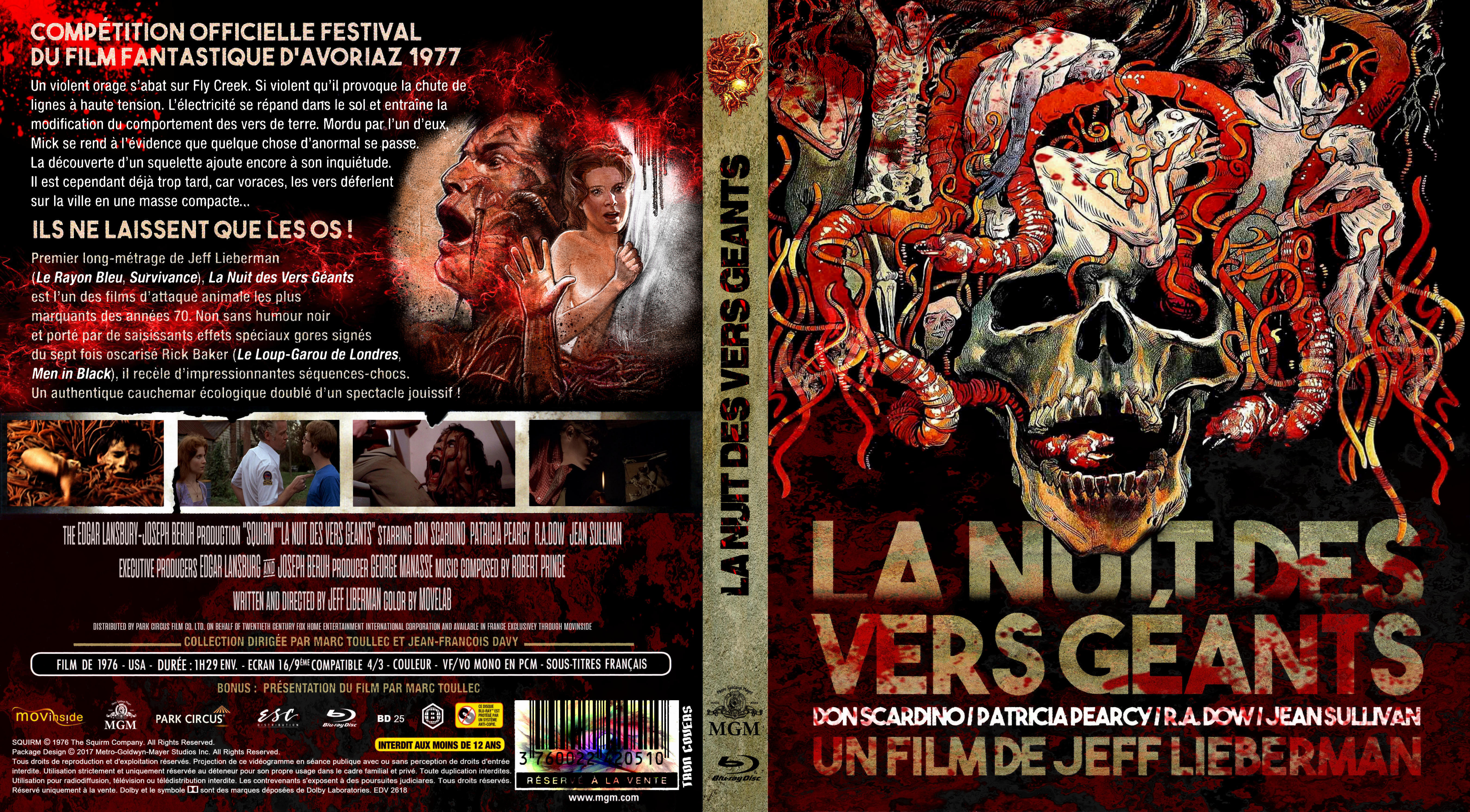 Jaquette DVD La nuit des vers gants custom (BLU-RAY)