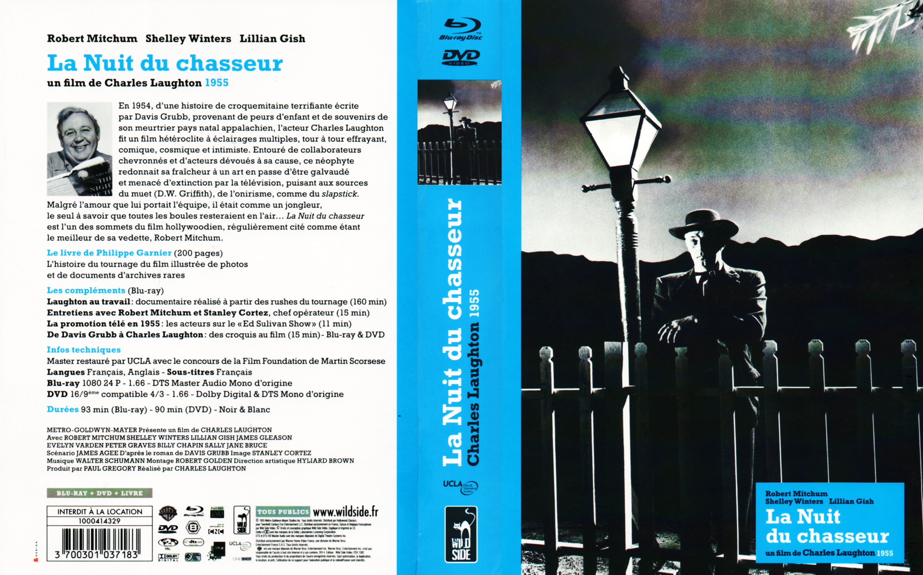 Jaquette DVD La nuit du chasseur (BLU-RAY)