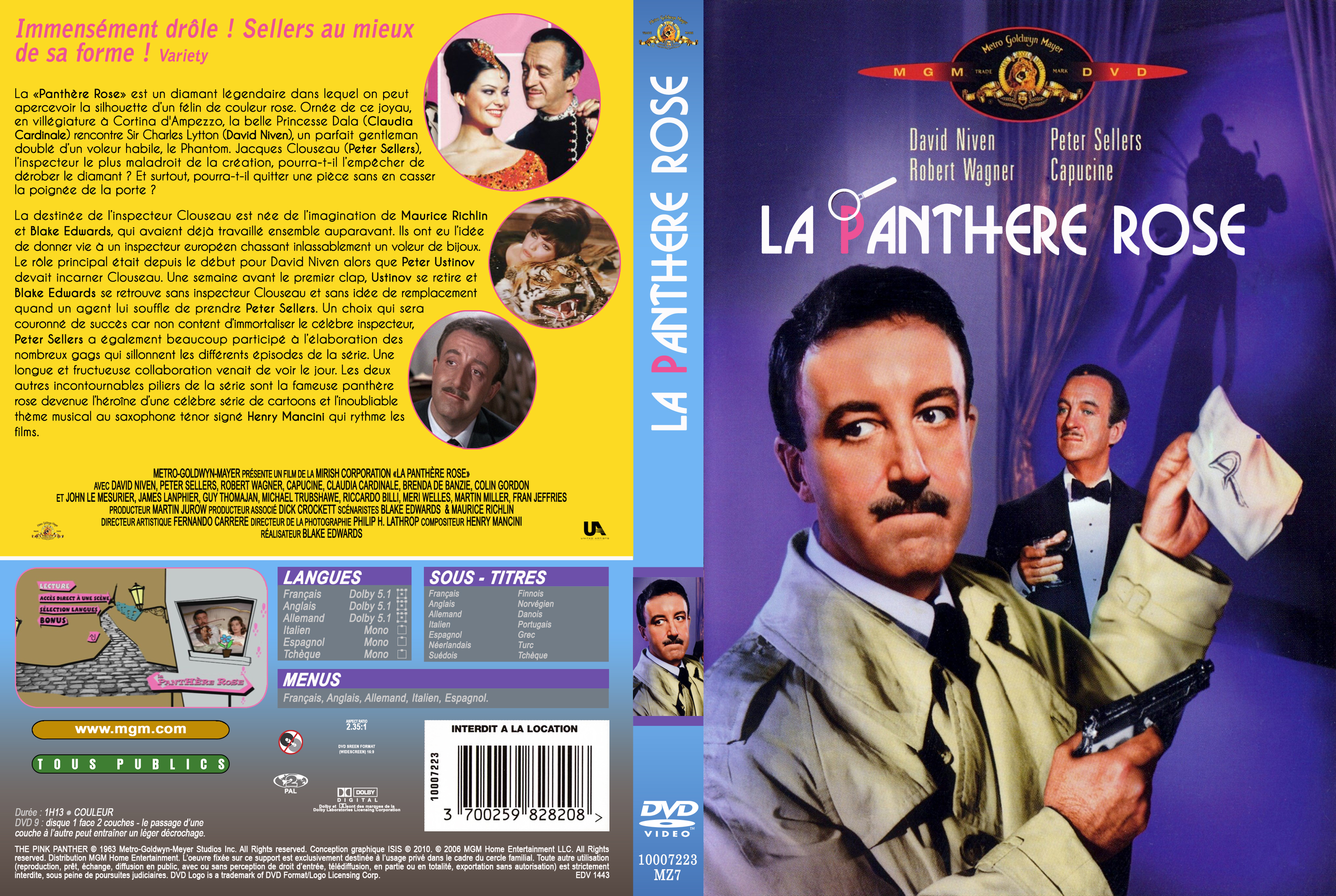 Jaquette DVD La panthre rose custom