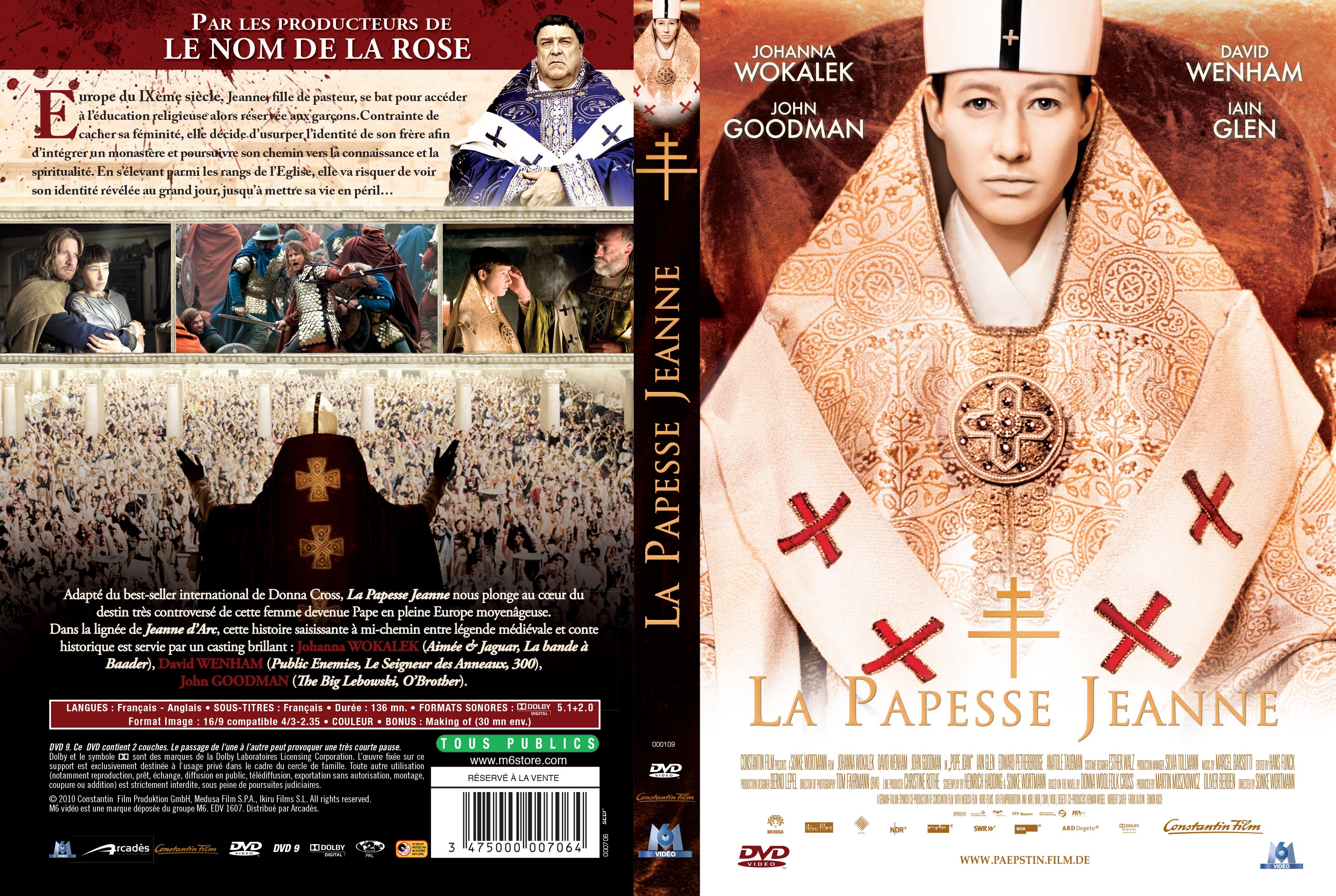 Jaquette DVD La papesse Jeanne custom v2