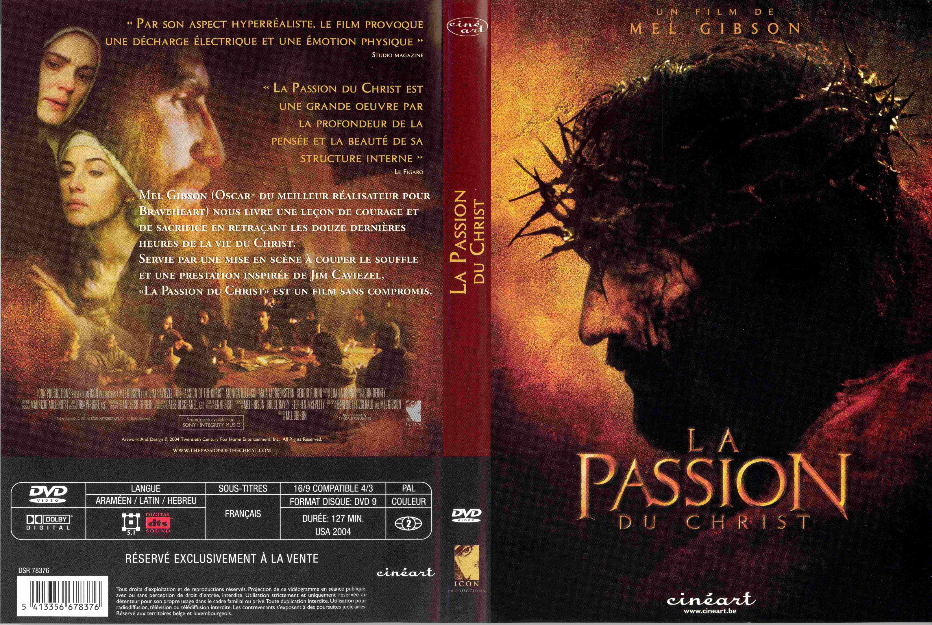 Jaquette DVD La passion du Christ