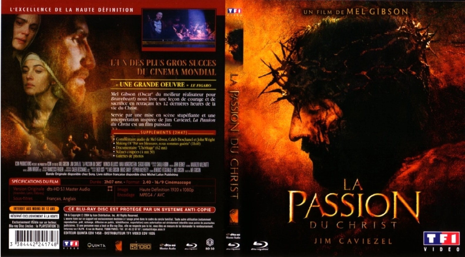 Jaquette DVD La passion du Christ (BLU-RAY)