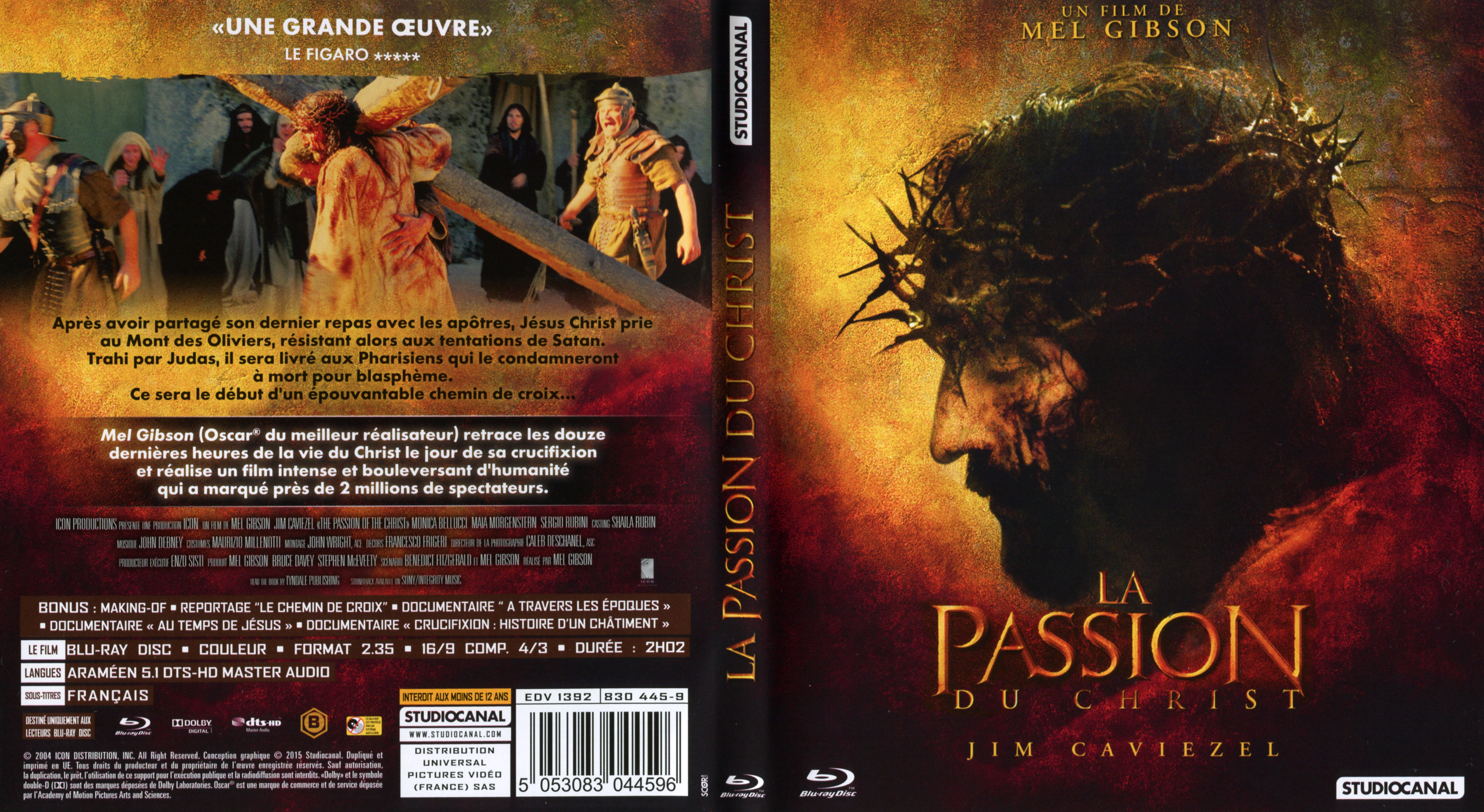 Jaquette DVD La passion du Christ (BLU-RAY) v2