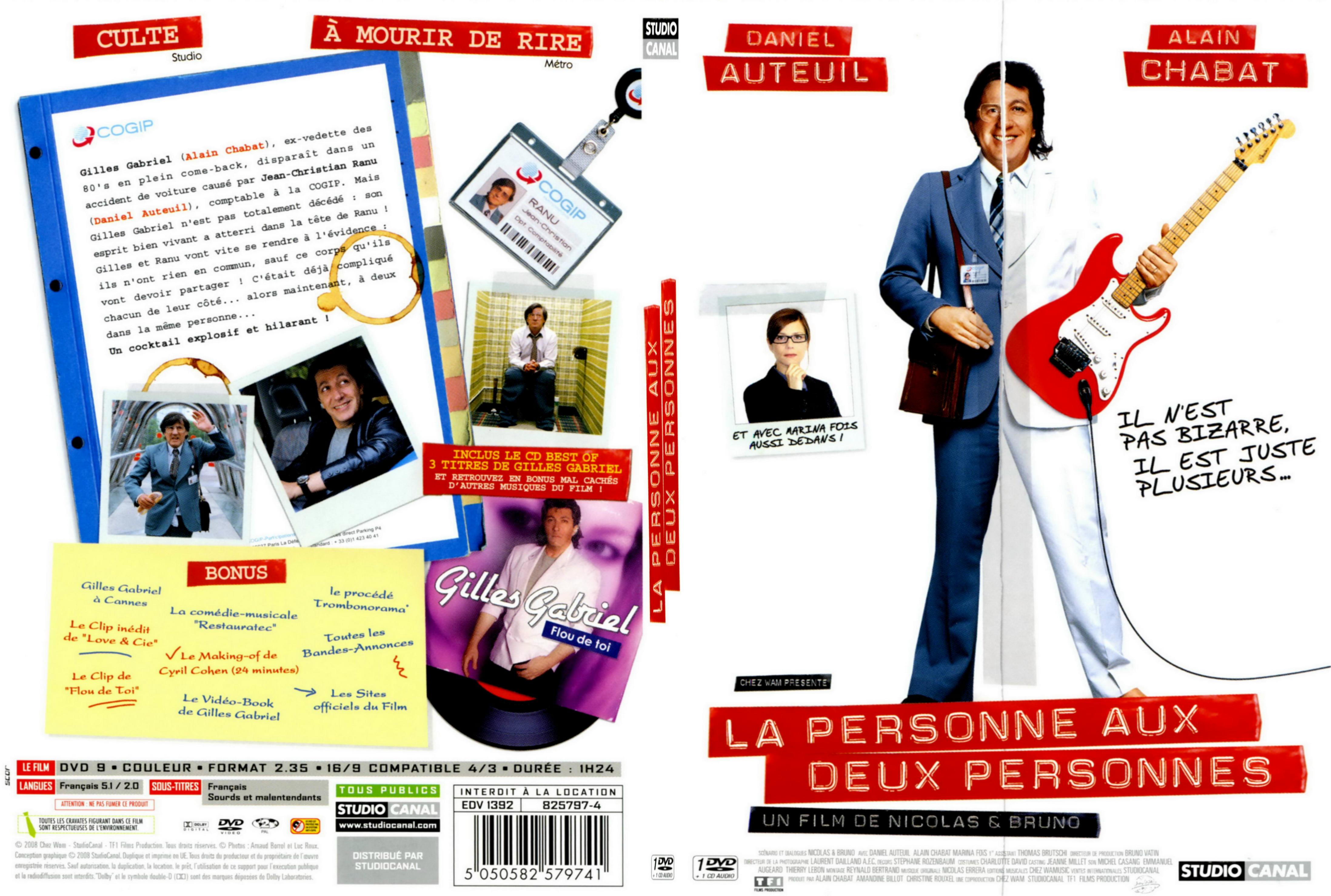 Jaquette DVD La personne aux deux personnes - SLIM