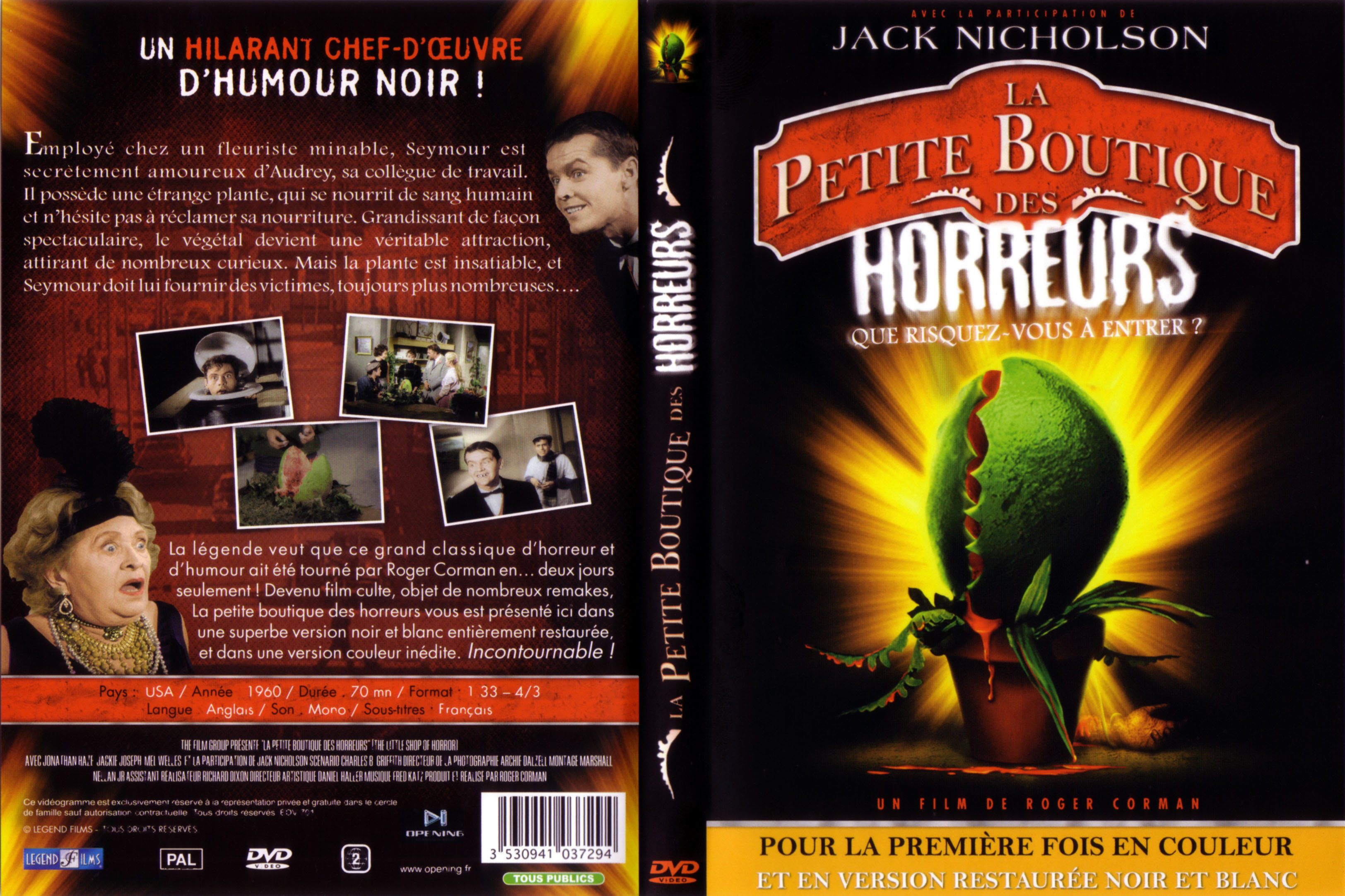 Jaquette DVD La petite boutique des horreurs (1960)