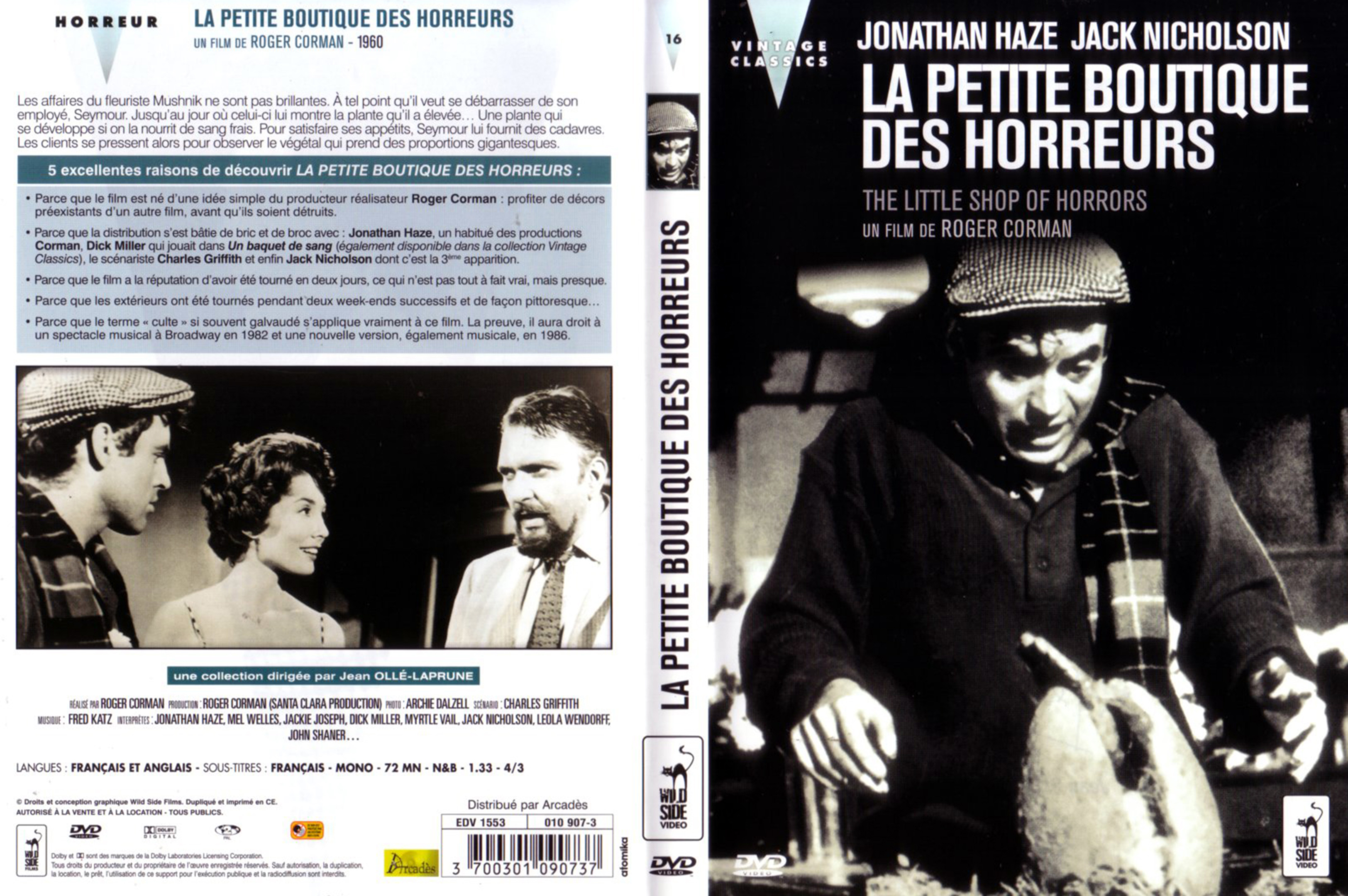 Jaquette DVD La petite boutique des horreurs (1960) v2