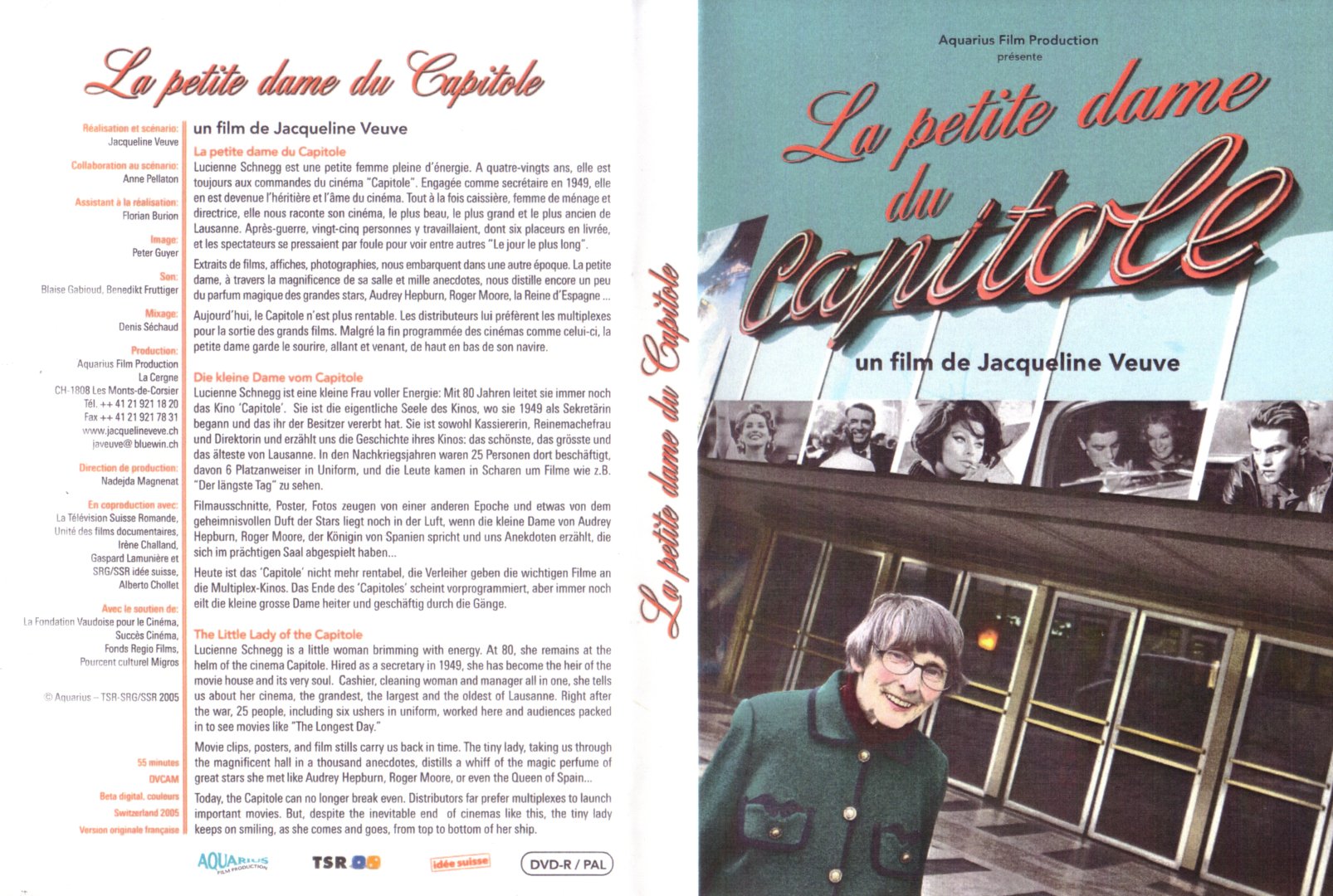 Jaquette DVD La petite dame du capitole