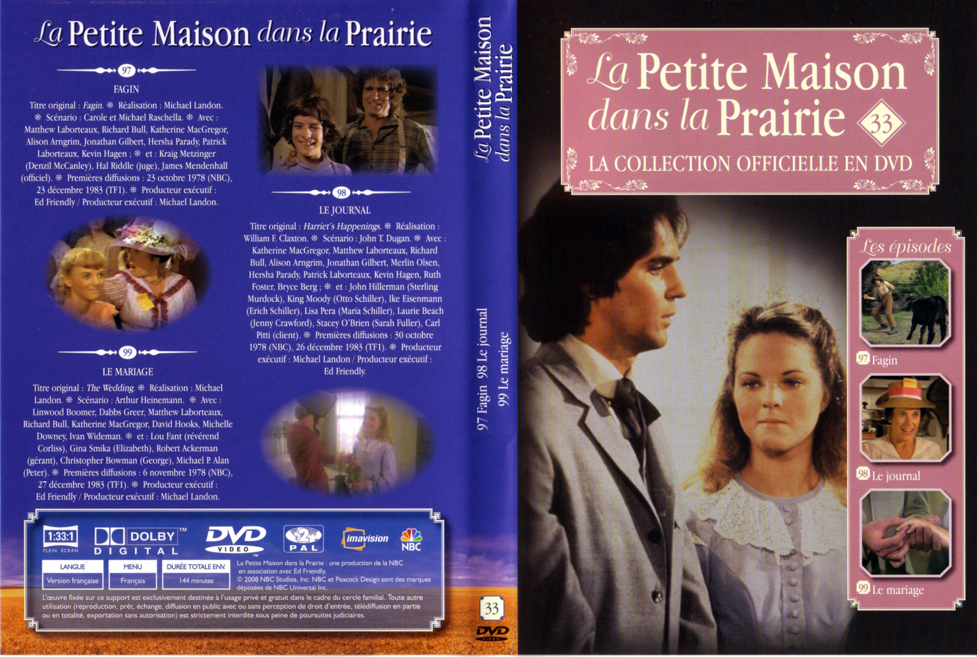 Jaquette DVD La petite maison dans la prairie La Collection vol 33