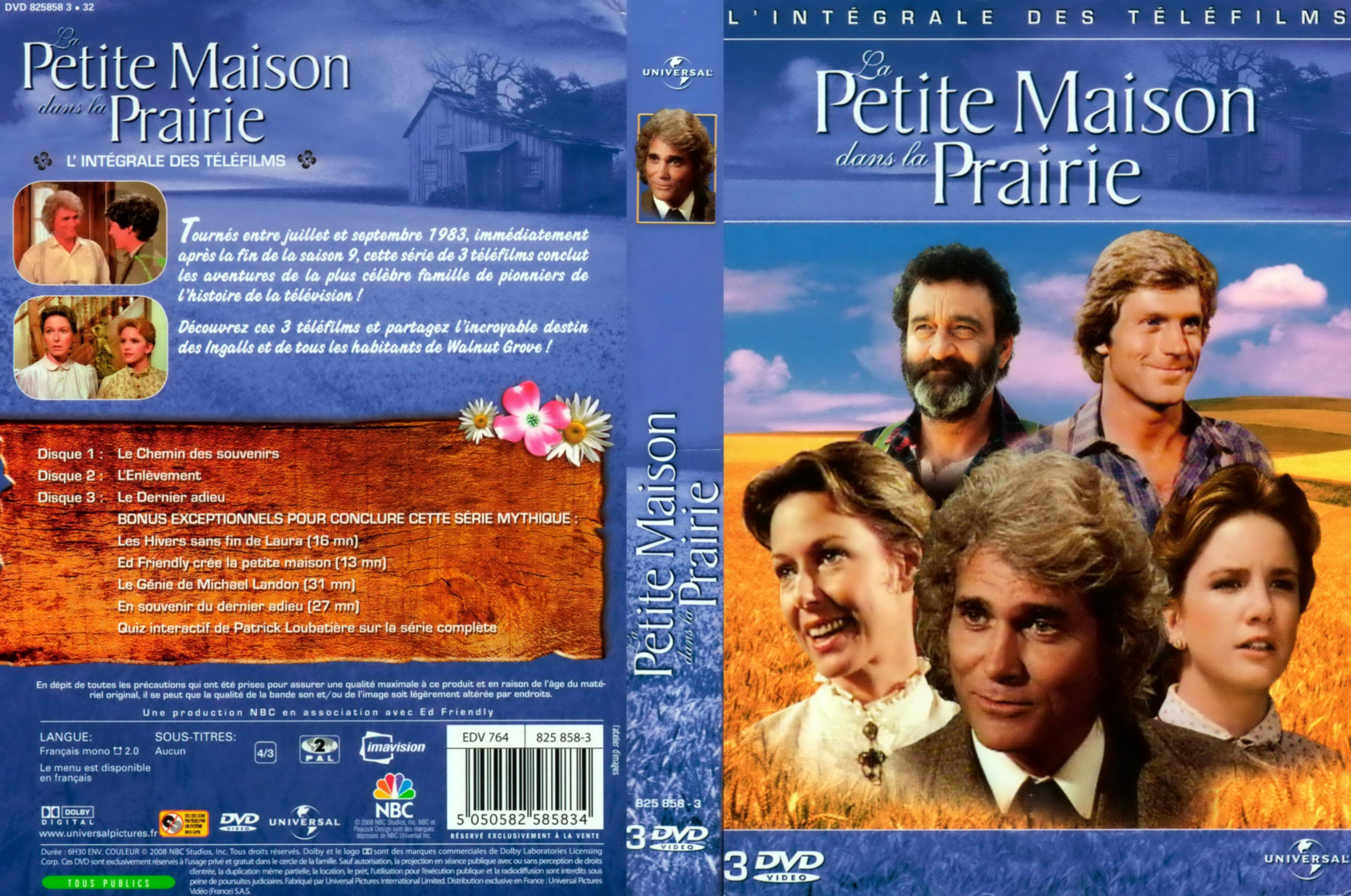 Jaquette DVD La petite maison dans la prairie Telefilms COFFRET