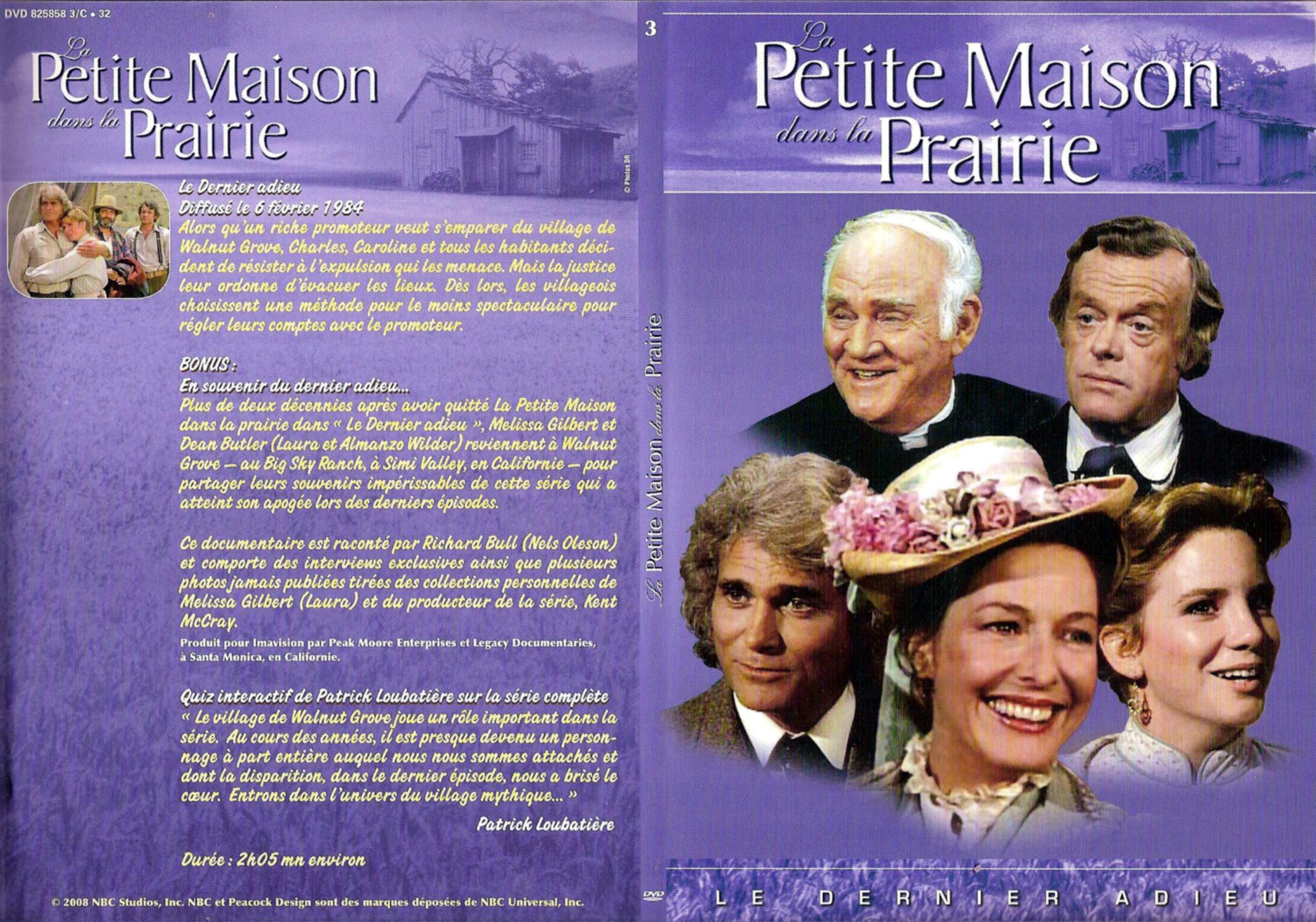 Jaquette DVD La petite maison dans la prairie Telefilms DVD 3