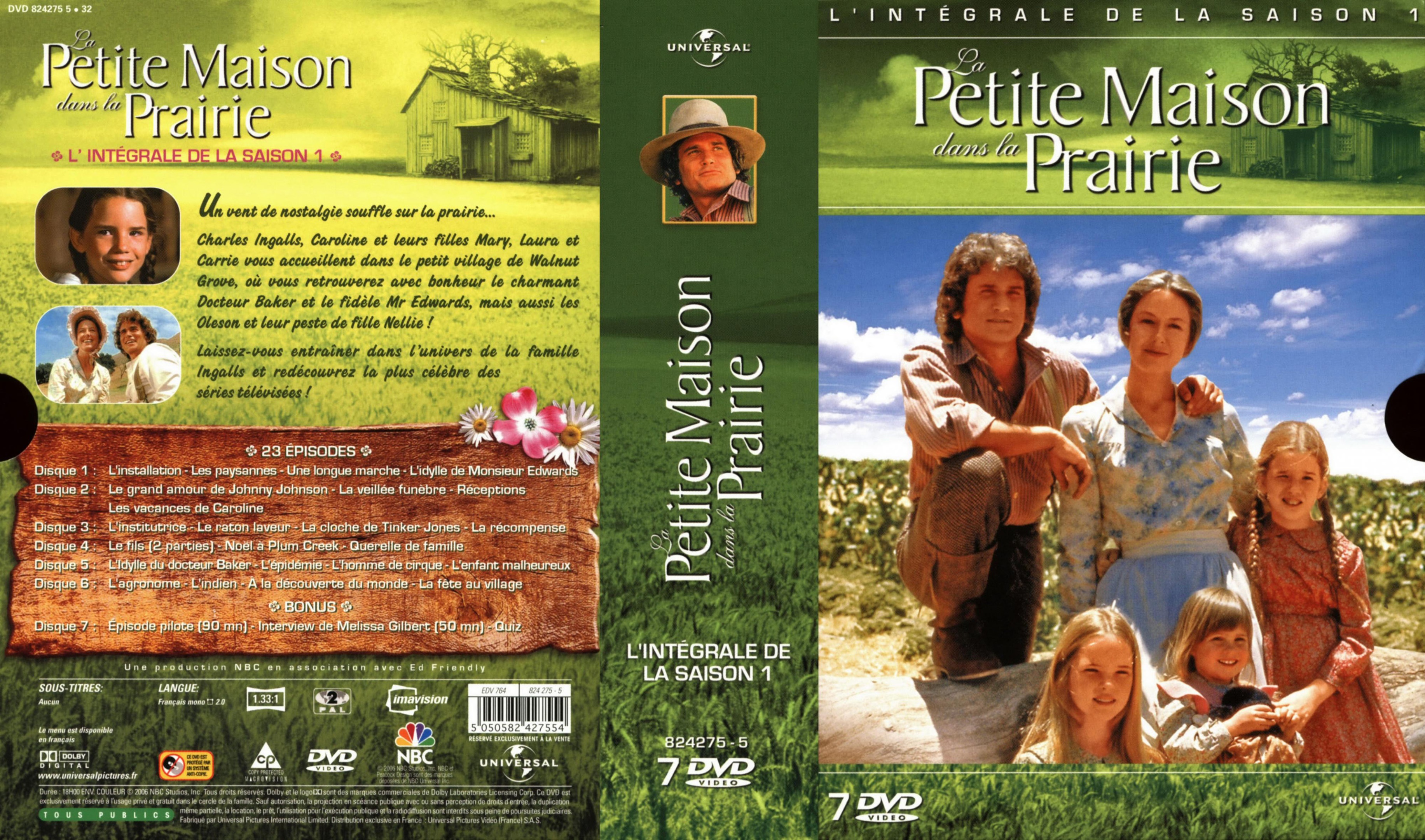 Jaquette DVD La petite maison dans la prairie saison 1 COFFRET