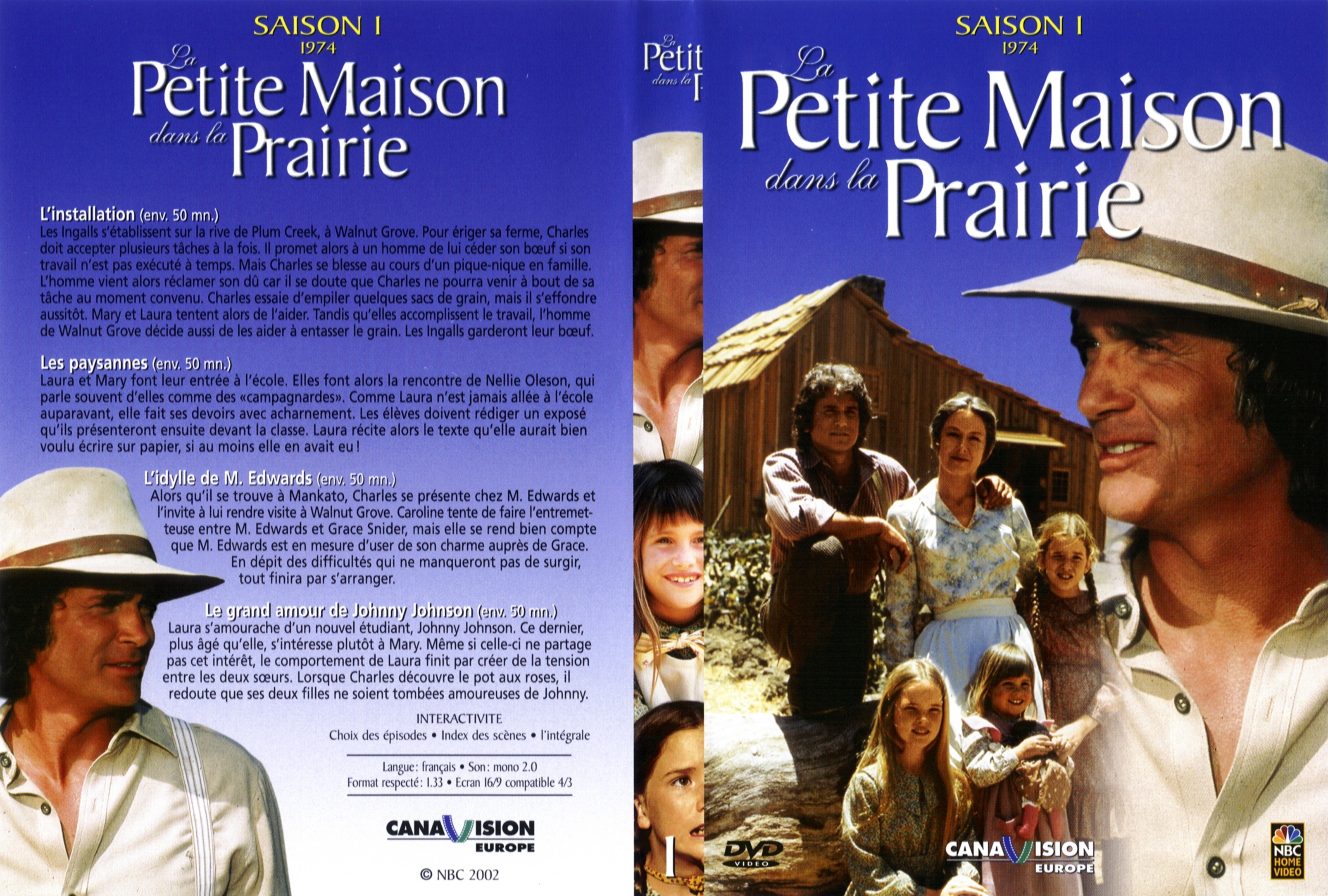 Jaquette DVD La petite maison dans la prairie saison 1 DVD 1